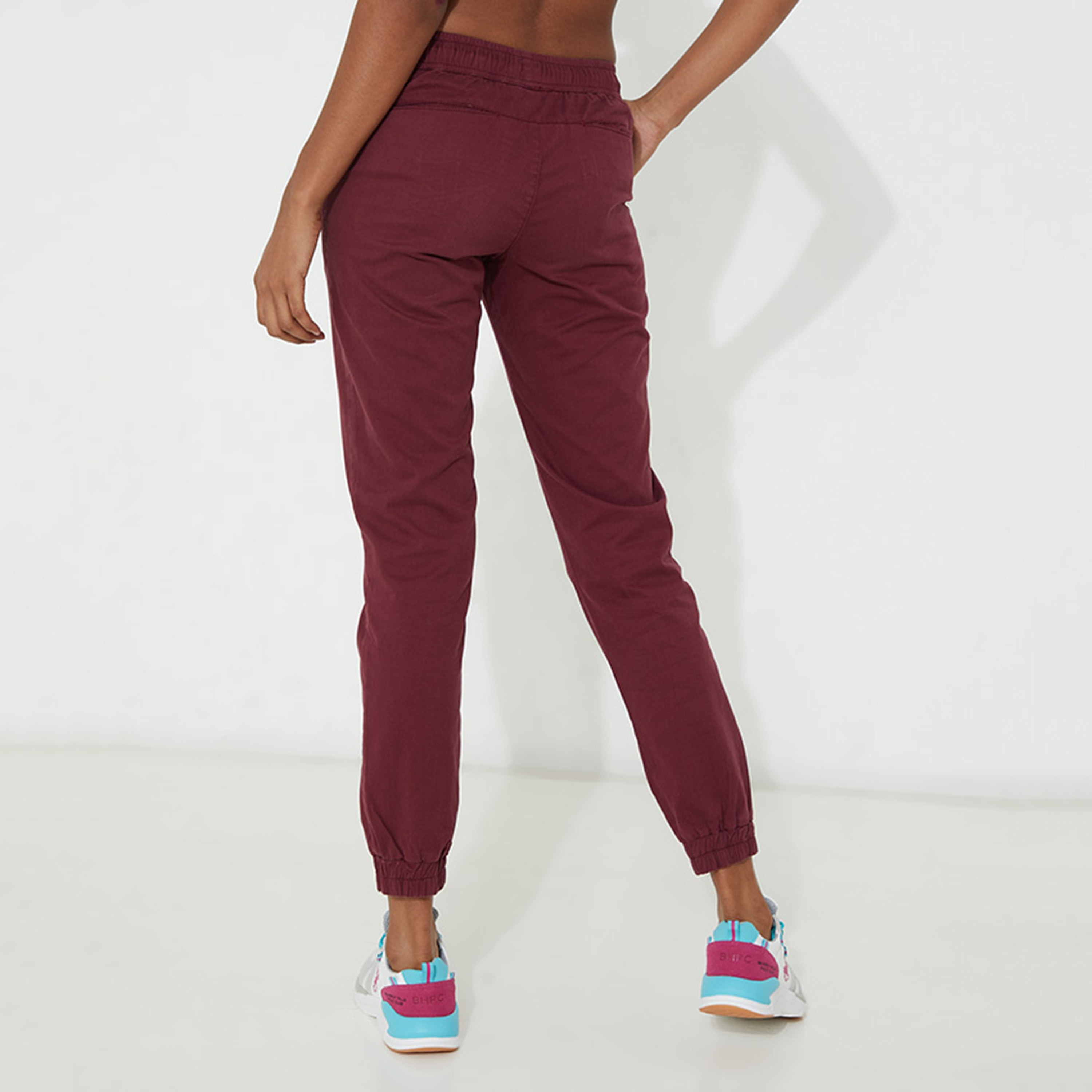 Aeropostale Plain Mid-Rise Drawstring Fastening Women's Joggers-women-clothing-bottoms-joggers-image-4