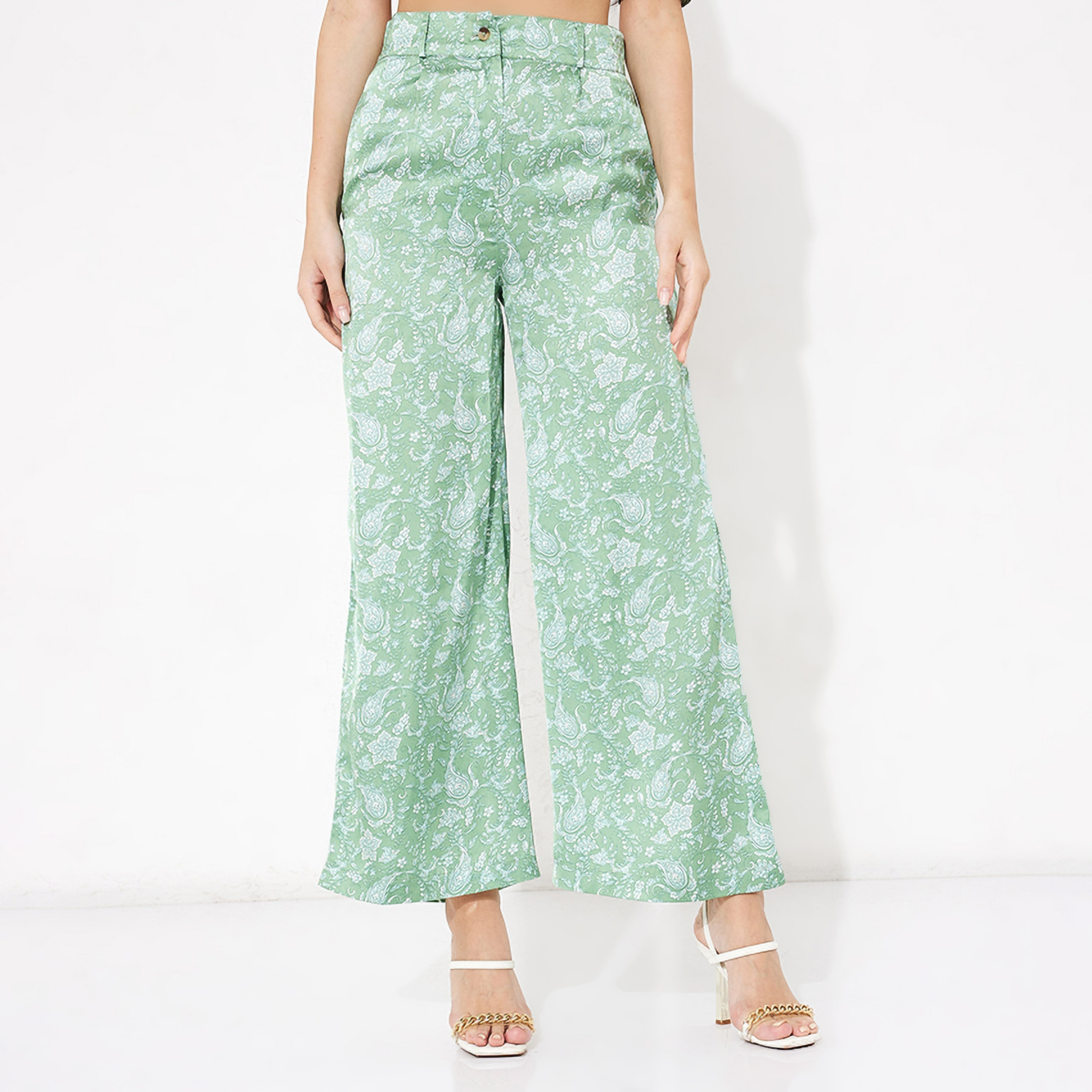 بنطلون نسائي بيزلي بسحاب وزرار بخصر مرتفع من أيروبوستال-women-clothing-bottoms-trousers-image-1