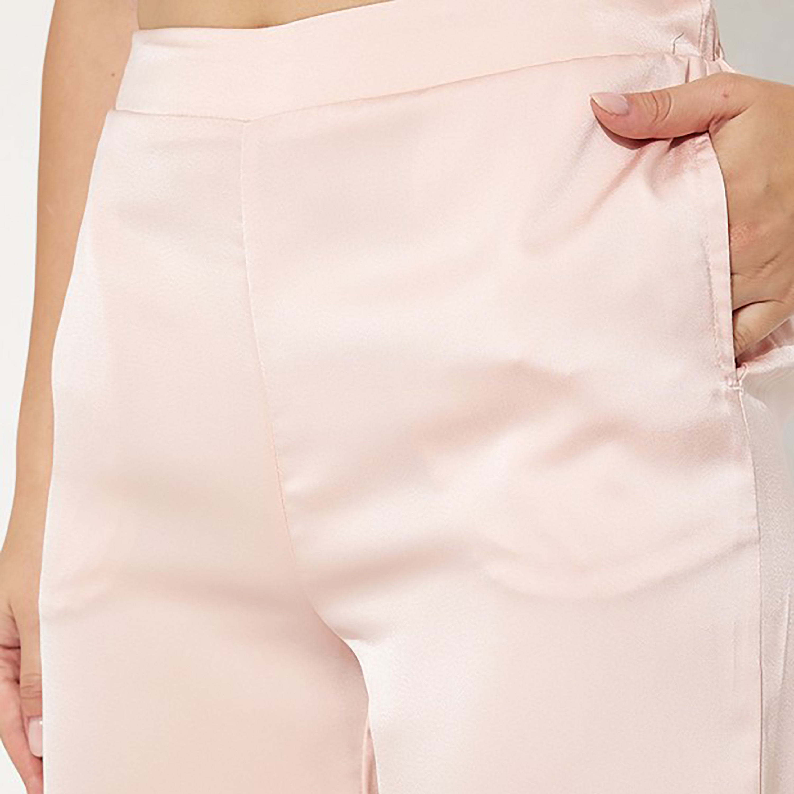 بنطال إيروبوستال سادة بخصر عالٍ وواسع الساق-women-clothing-bottoms-trousers-image-7