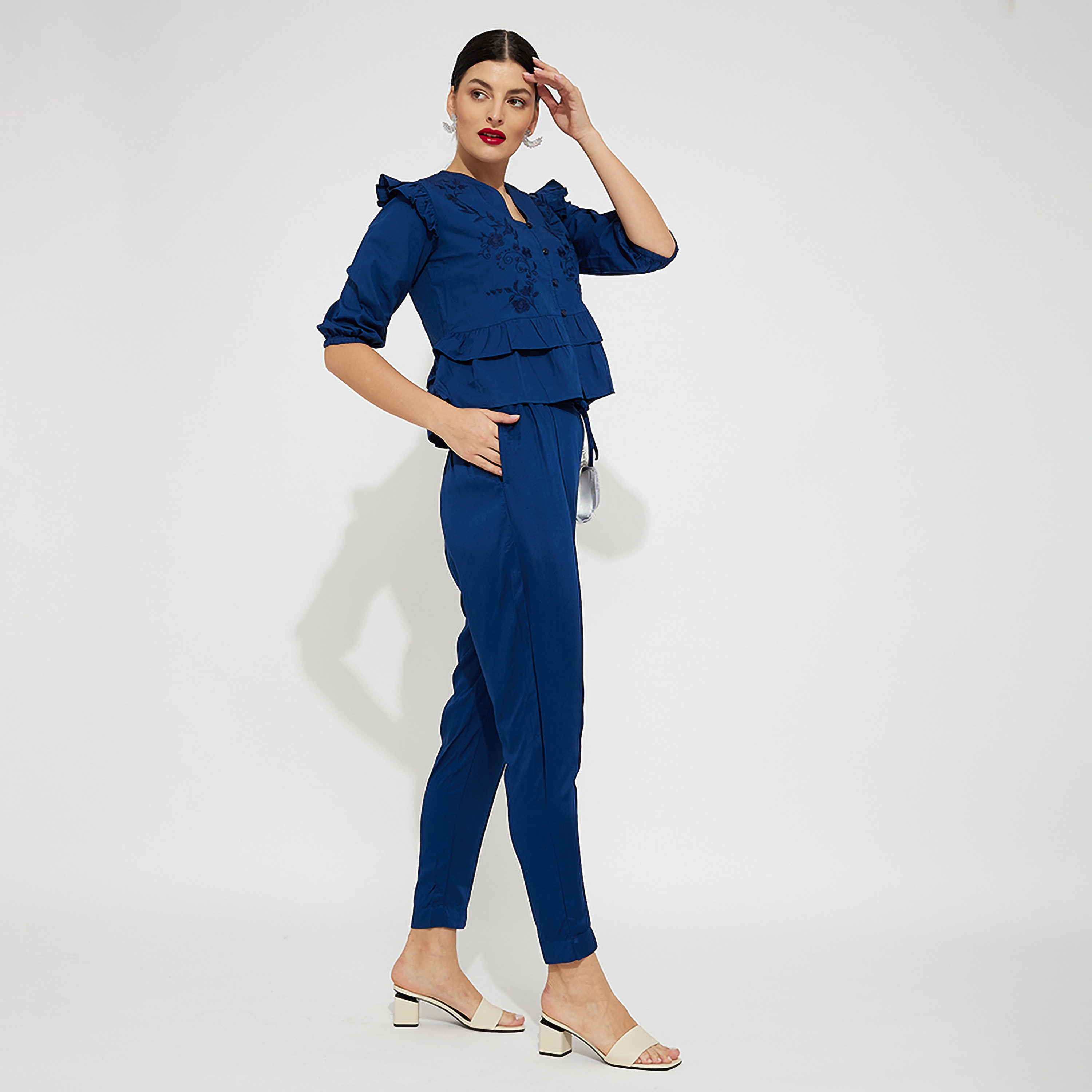Aeropostale Plain High-Rise Drawstring Women's Trousers-women-clothing-bottoms-trousers-image-2