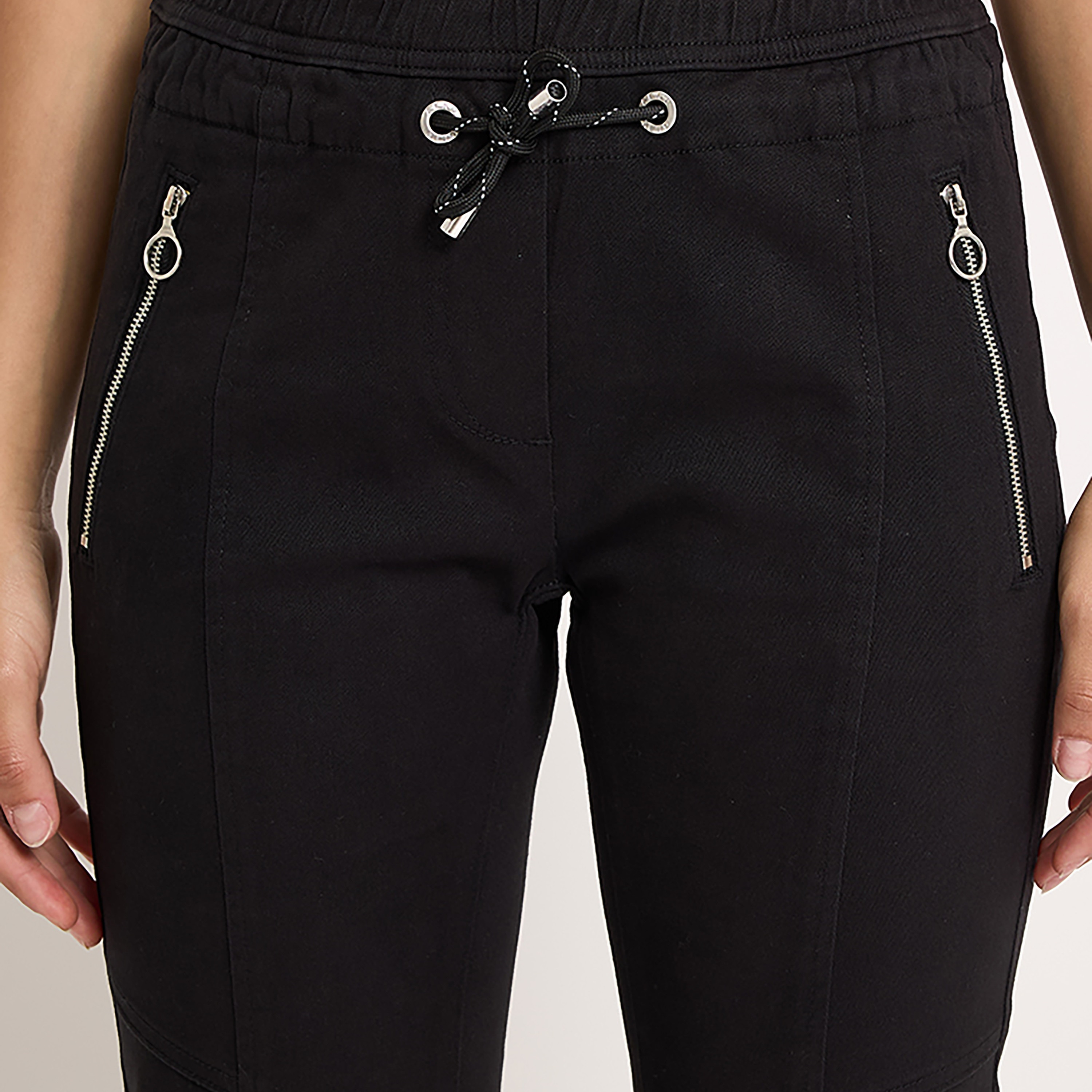 بنطلون نسائي سادة بخصر متوسط ورباط من أيروبوستال-women-clothing-bottoms-joggers-image-7