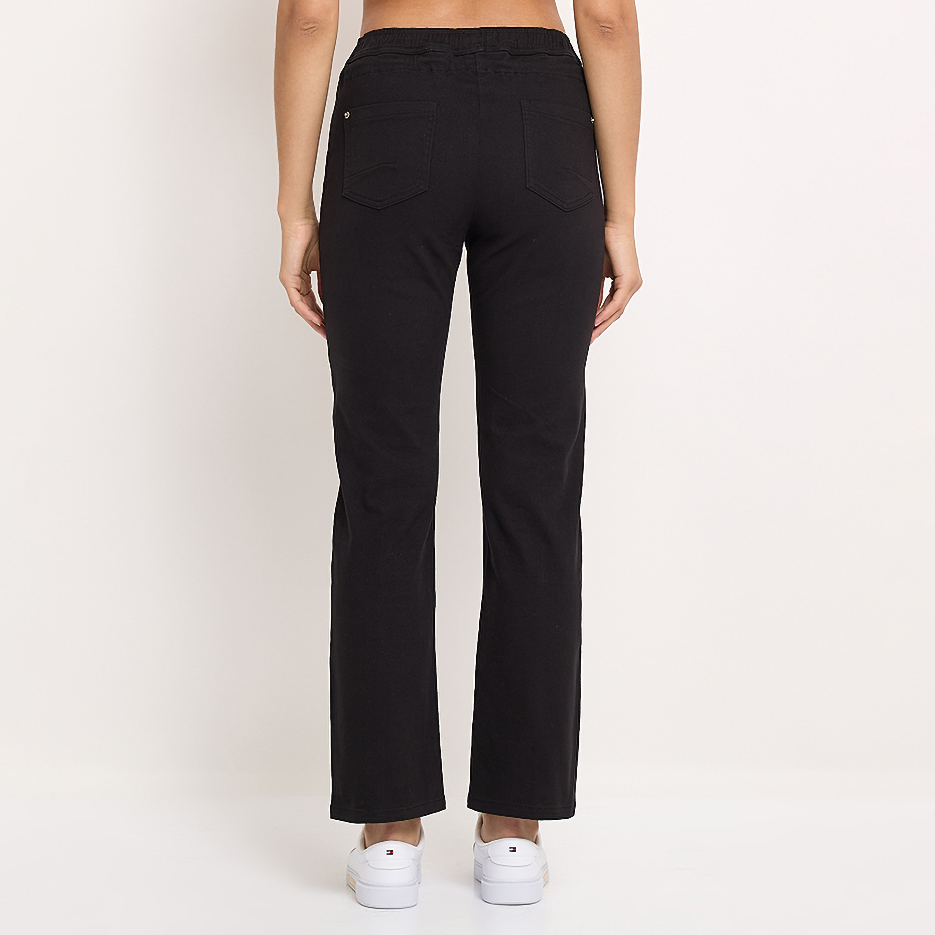 بنطلون نسائي سادة بخصر متوسط ورباط من أيروبوستال-women-clothing-bottoms-joggers-image-8