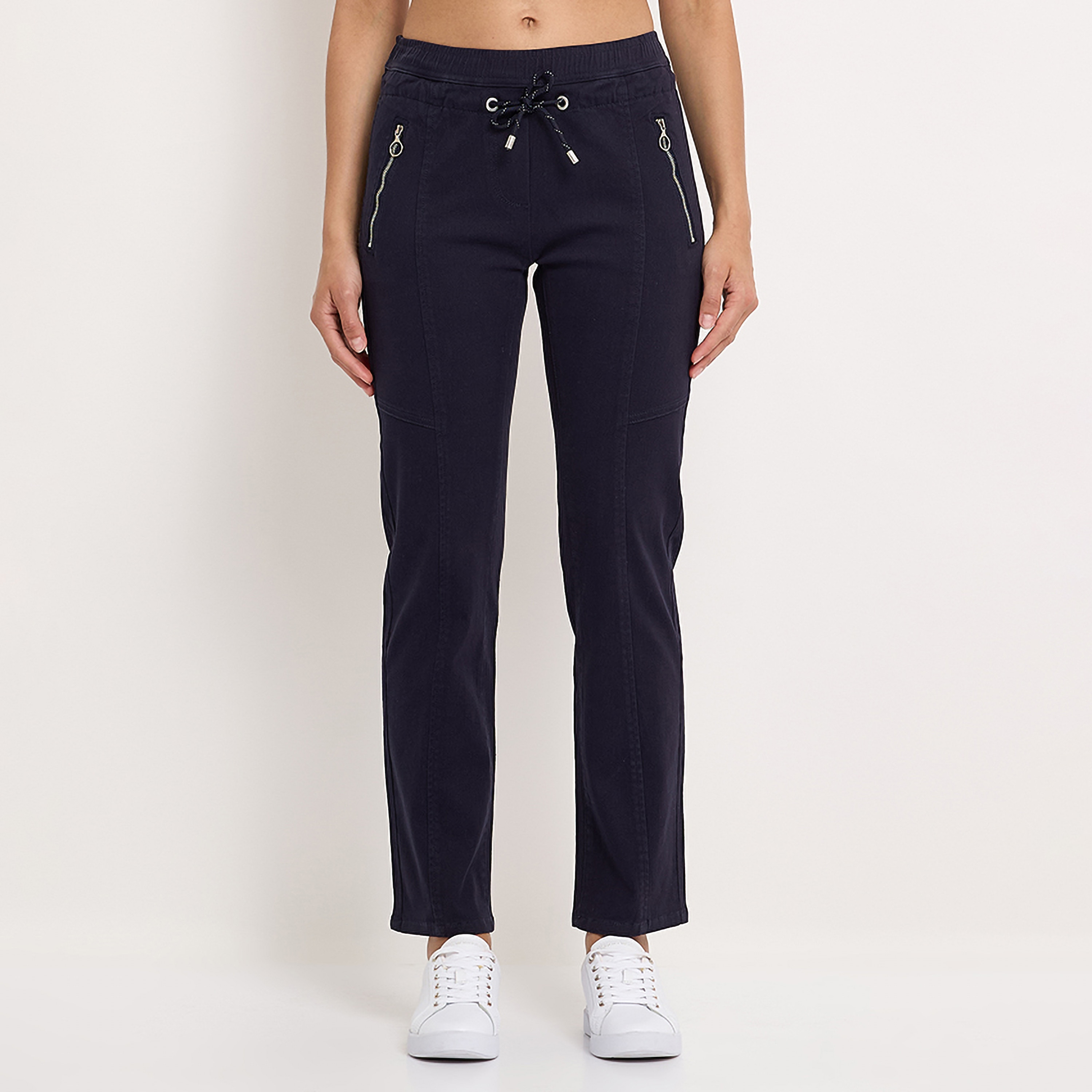 بنطلون نسائي سادة بخصر متوسط ورباط من أيروبوستال-women-clothing-bottoms-joggers-image-9