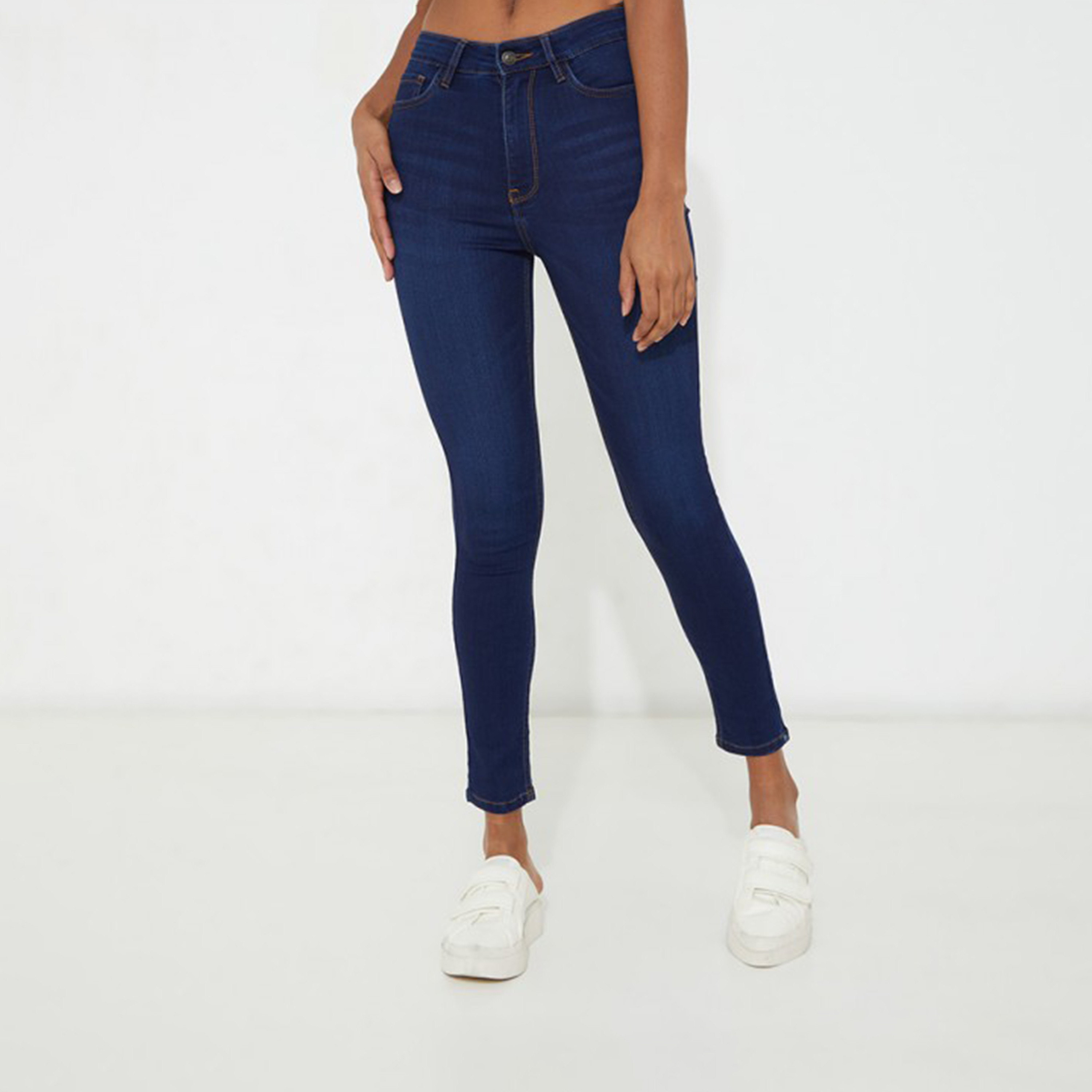 أيروبوستال- بنطلون جينز ضيق للنساء بخصر متوسط-women-clothing-bottoms-jeans-image-1