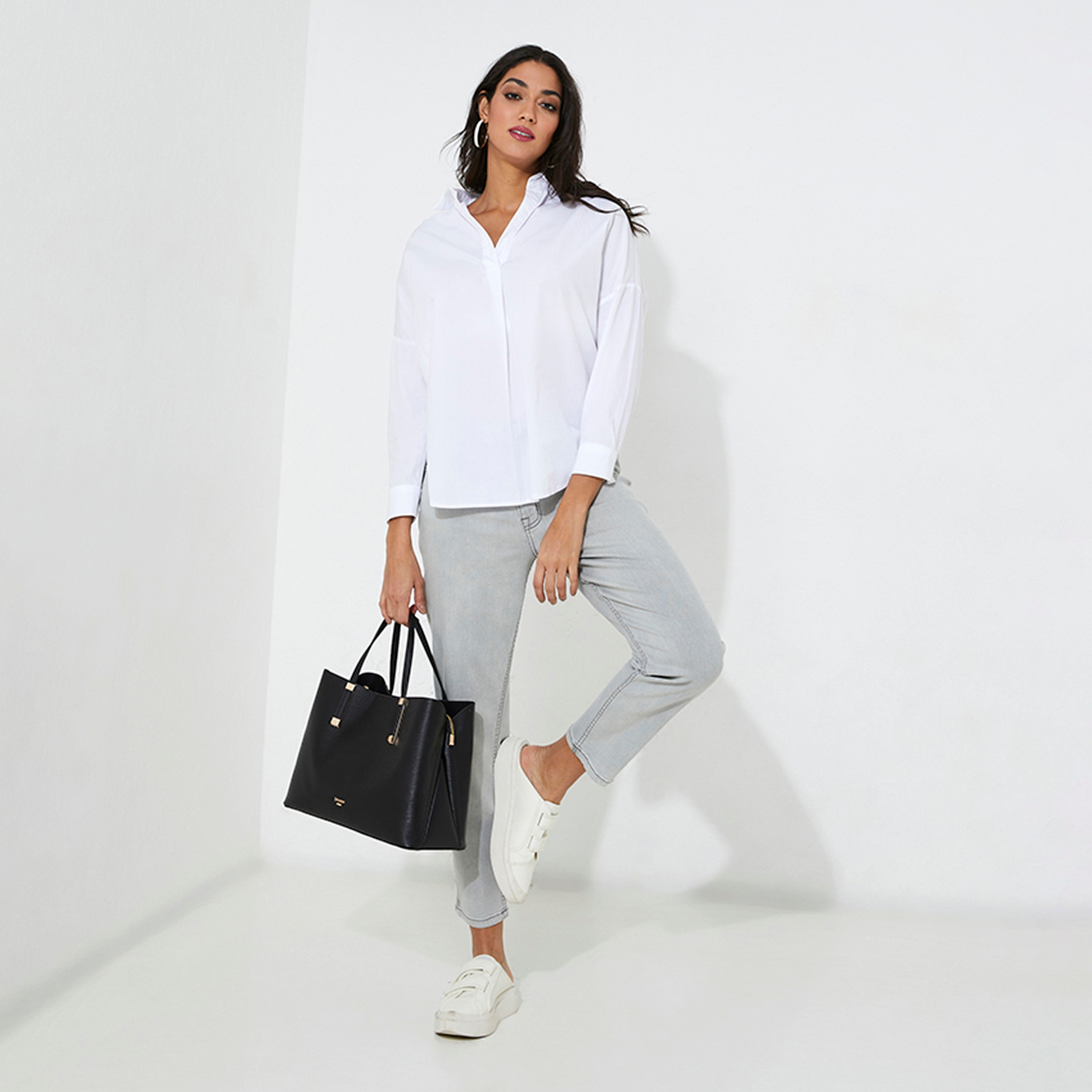 بنطلون جينز نسائي سادة بخصر متوسط وسحاب وأزرار من أيروبوستال-women-clothing-bottoms-jeans-image-10