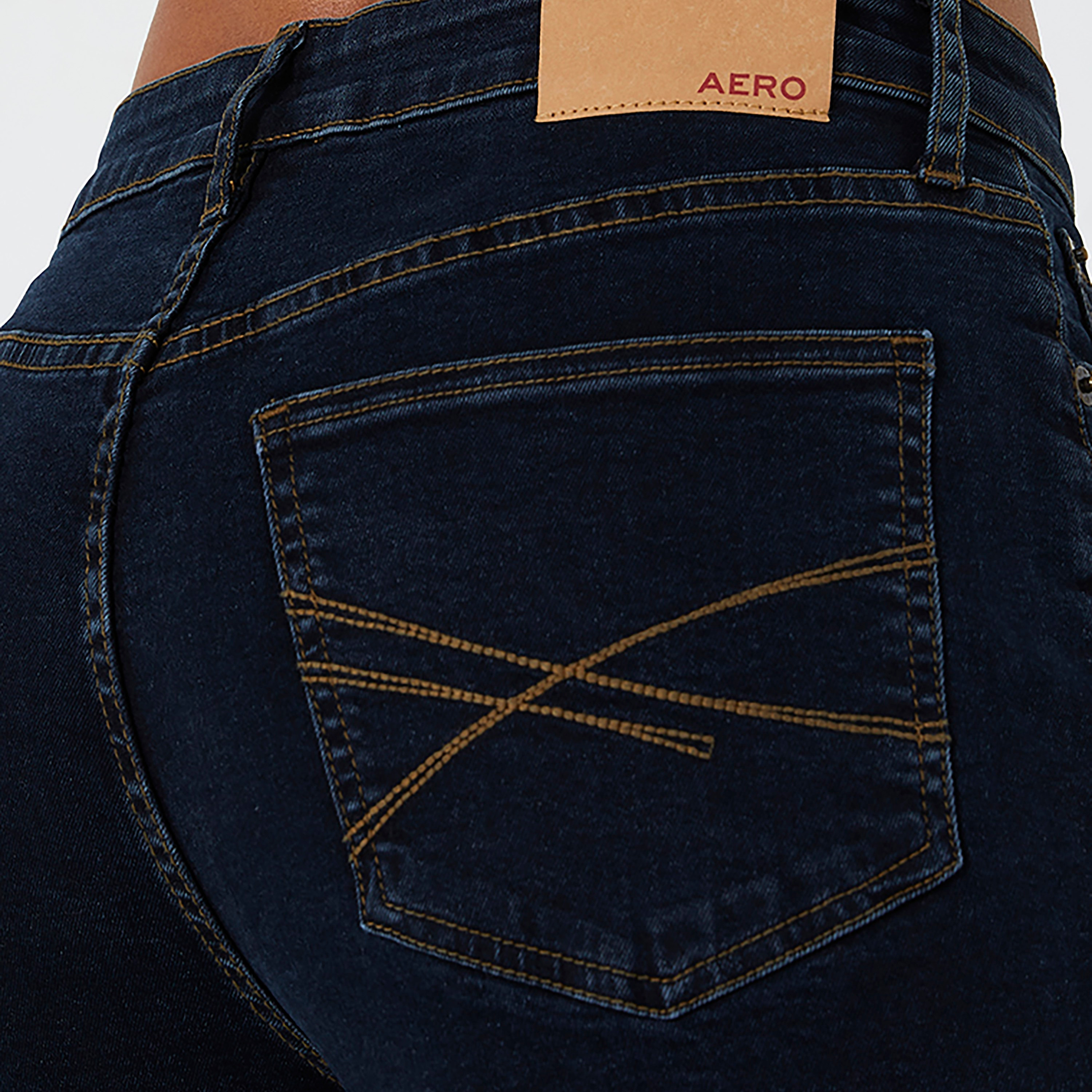 بنطلون جينز نسائي سادة بخصر متوسط وسحاب وأزرار من أيروبوستال-women-clothing-bottoms-jeans-image-7