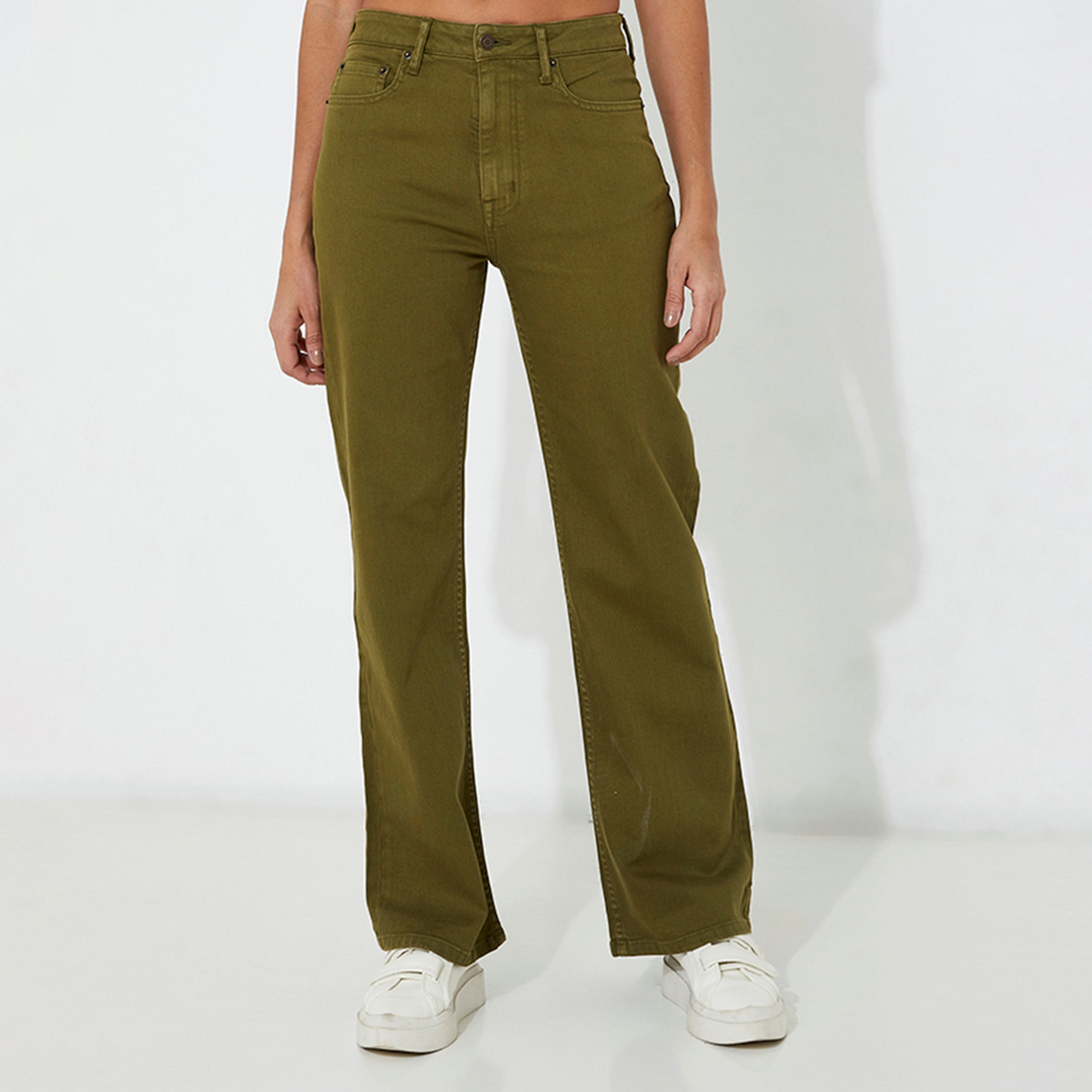 Aeropostale Plain Mid-Rise Button and Zip Fly Women's Jeans-women-clothing-bottoms-jeans-image-1