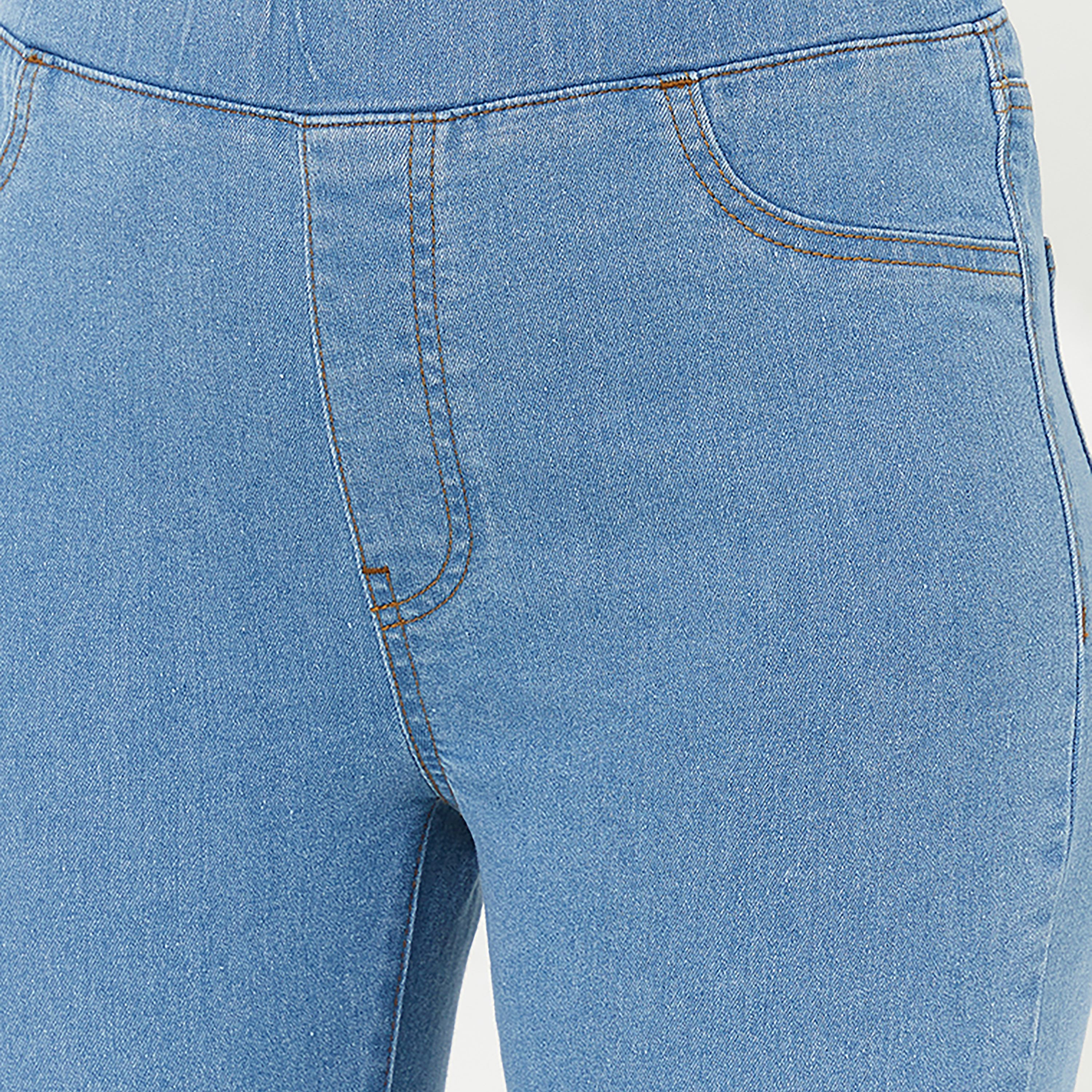 Aeropostale Plain High-Rise Elasticated Women's Jeggings-women-clothing-bottoms-jeans-image-3