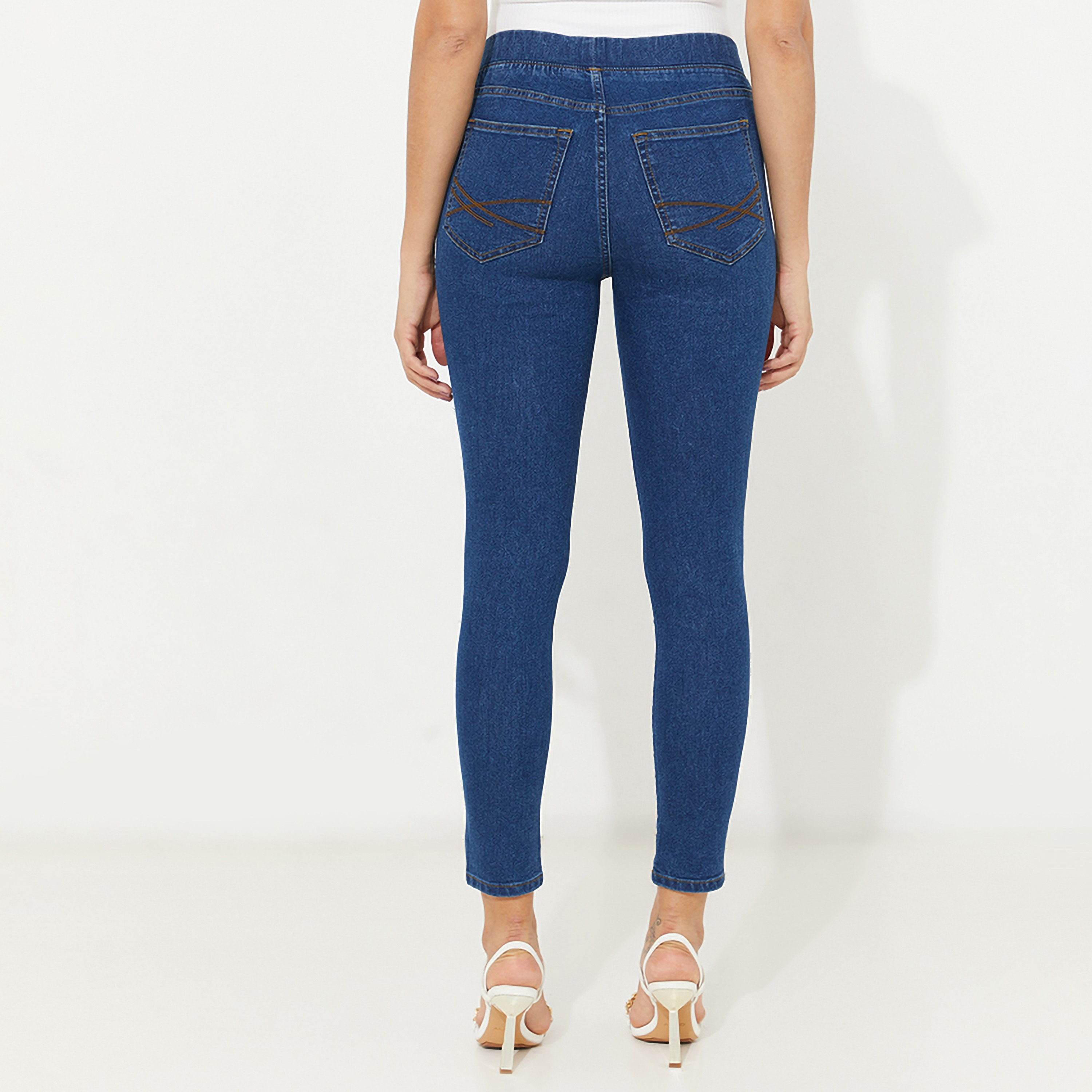 Aeropostale Plain High-Rise Elasticated Women's Jeggings-women-clothing-bottoms-jeans-image-4