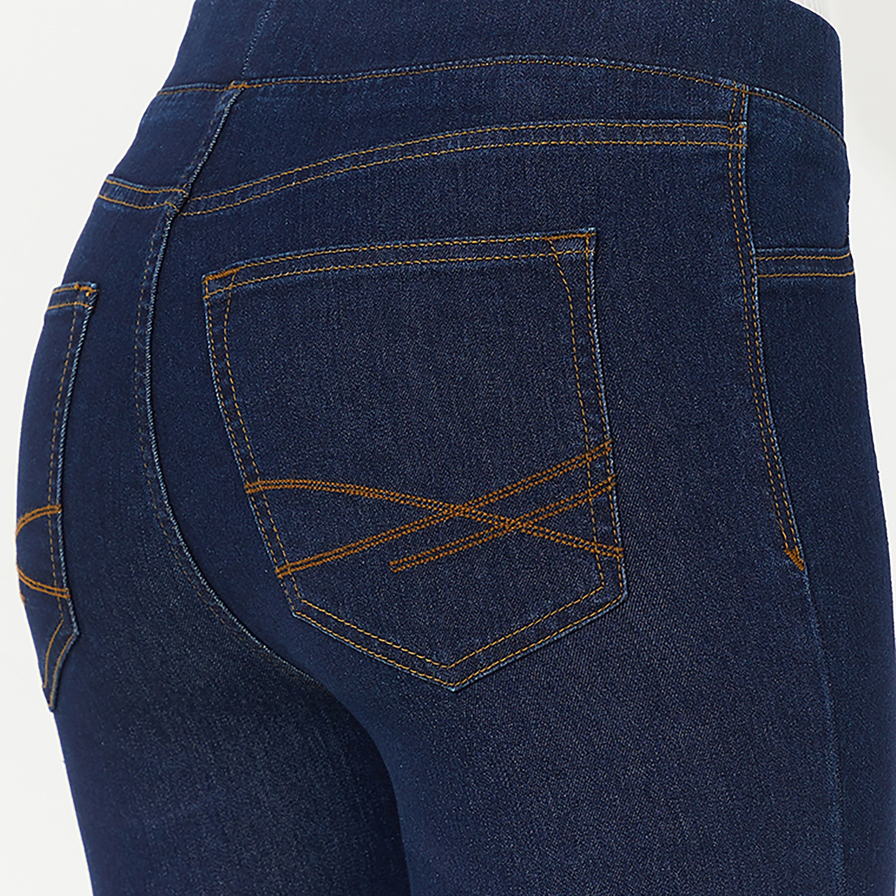 بنطلون جيجينج نسائي سادة مطاطي بخصر مرتفع من أيروبوستال-women-clothing-bottoms-jeans-image-15