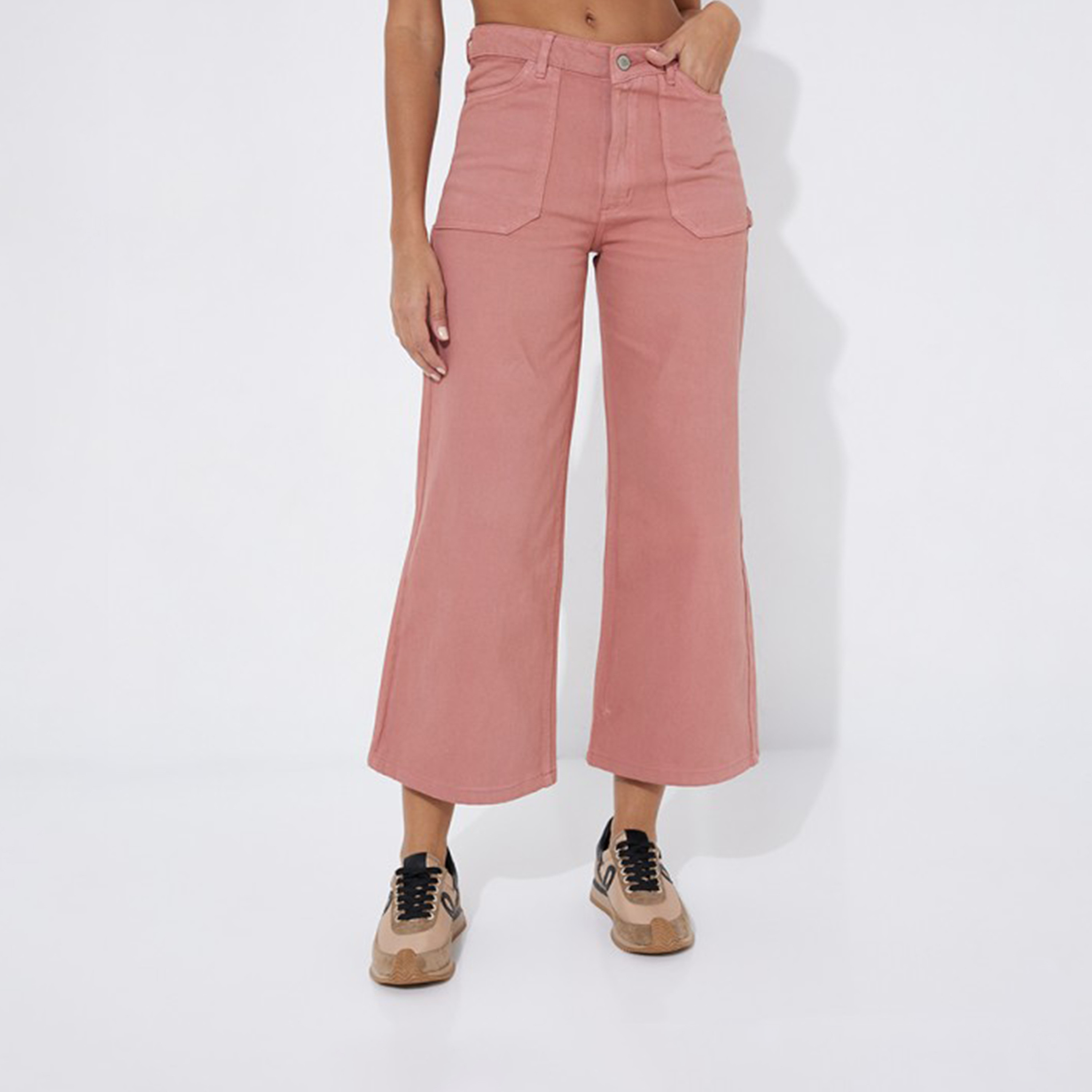 Aeropostale Women's Wide Leg Mid-Rise Denim-women-clothing-bottoms-jeans-image-1
