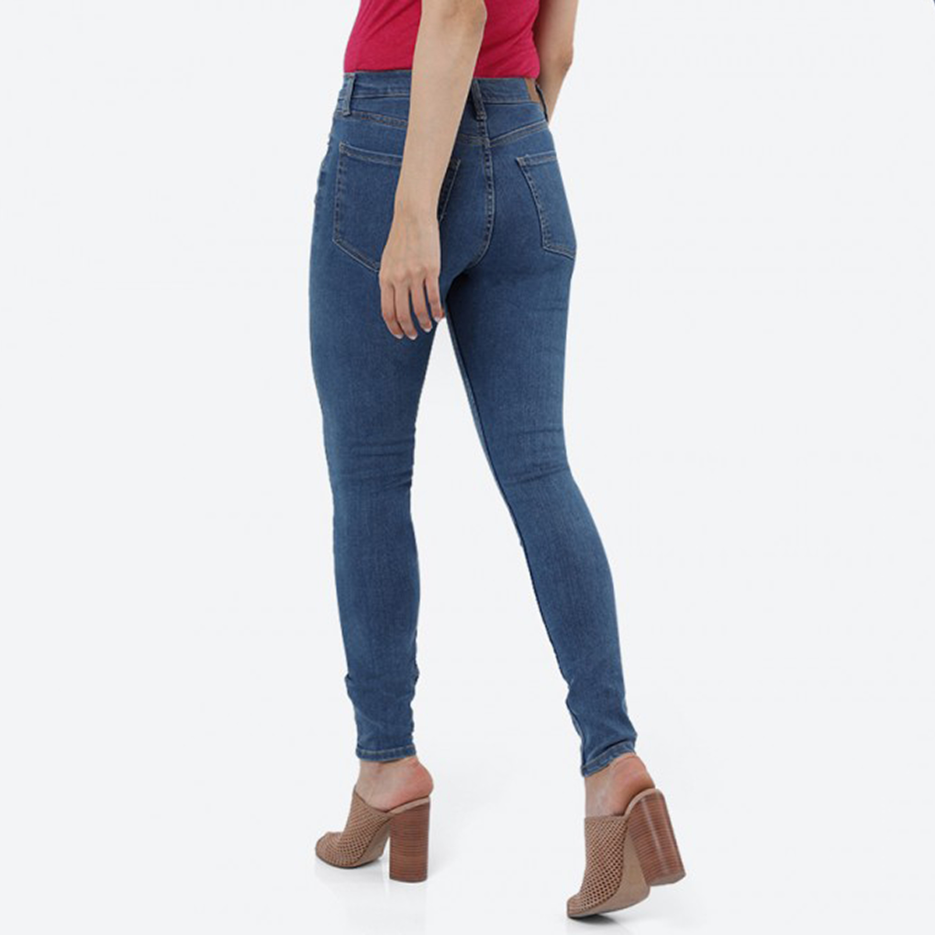 Aeropostale Plain Mid Rise 5 Pockets Women's Jeans-women-clothing-bottoms-jeans-image-2