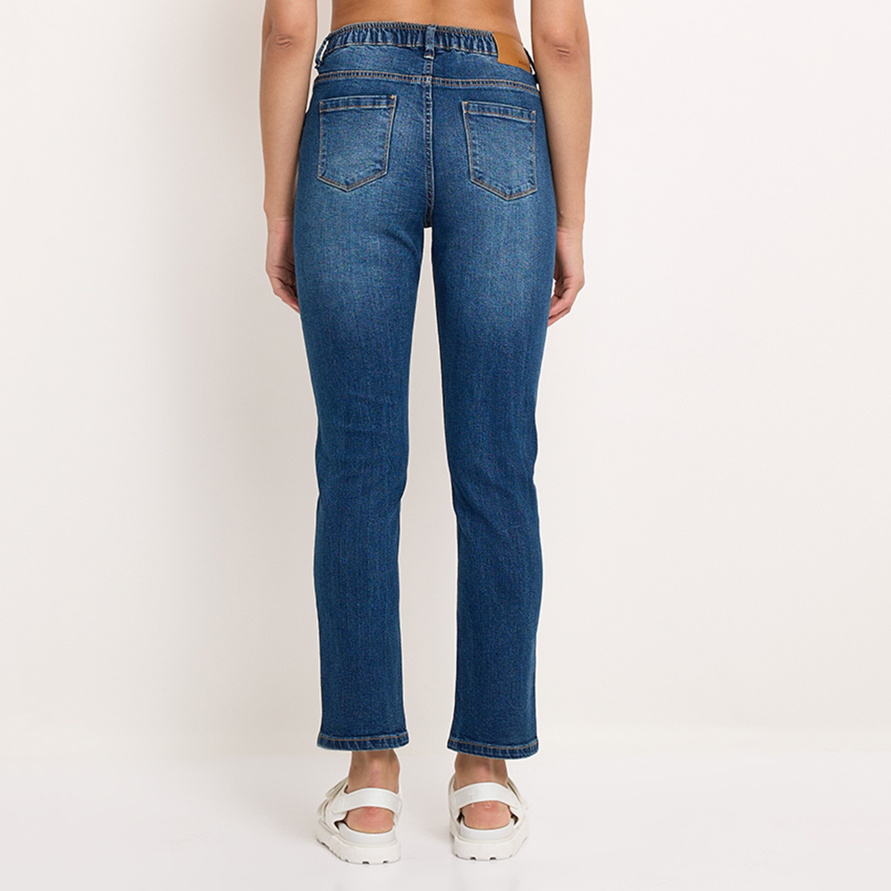 بنطلون جينز نسائي مقطع بخصر مرتفع وسحاب وأزرار من أيروبوستال-women-clothing-bottoms-jeans-image-7