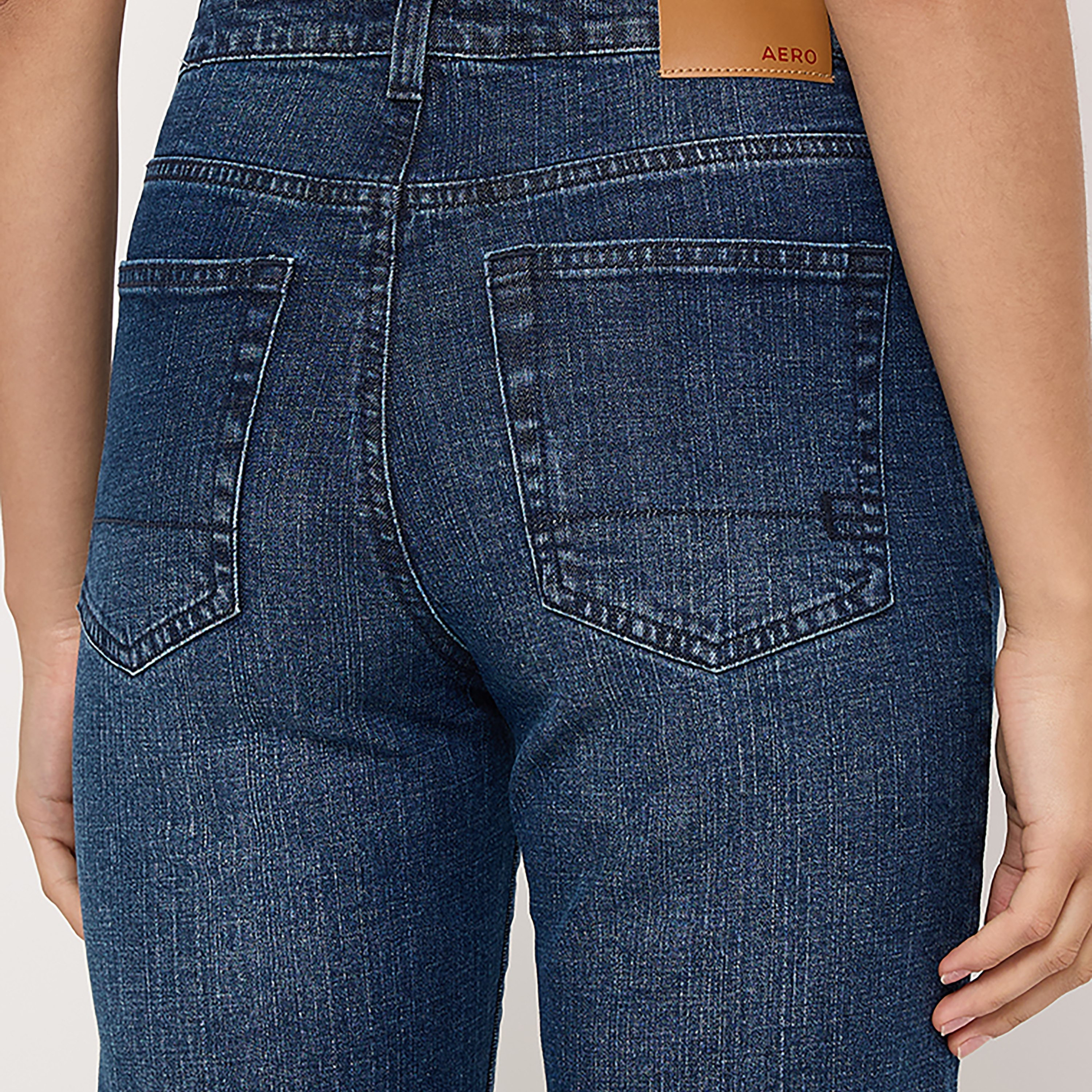 بنطلون جينز نسائي سادة بخصر متوسط وسحاب وأزرار من أيروبوستال-women-clothing-bottoms-jeans-image-7
