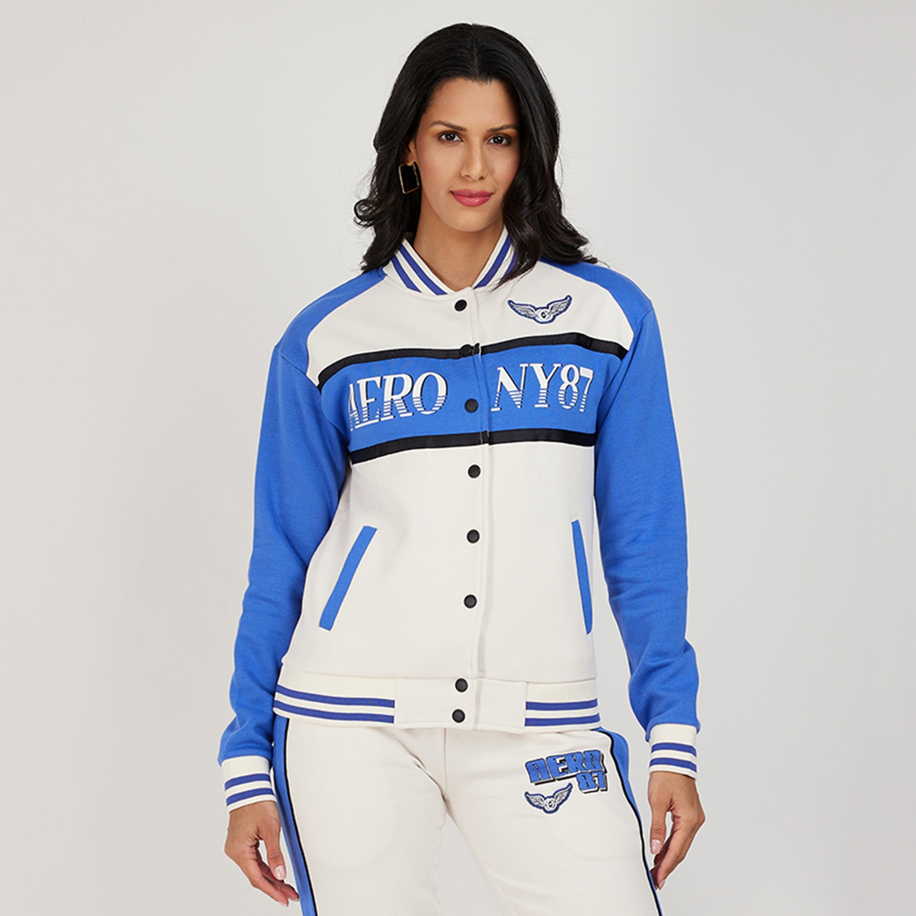 Aeropostale Color-Blocked Collared Raglan Sleeves Women's Jacket-women-winterwear-coatsandjackets-jackets-image-1