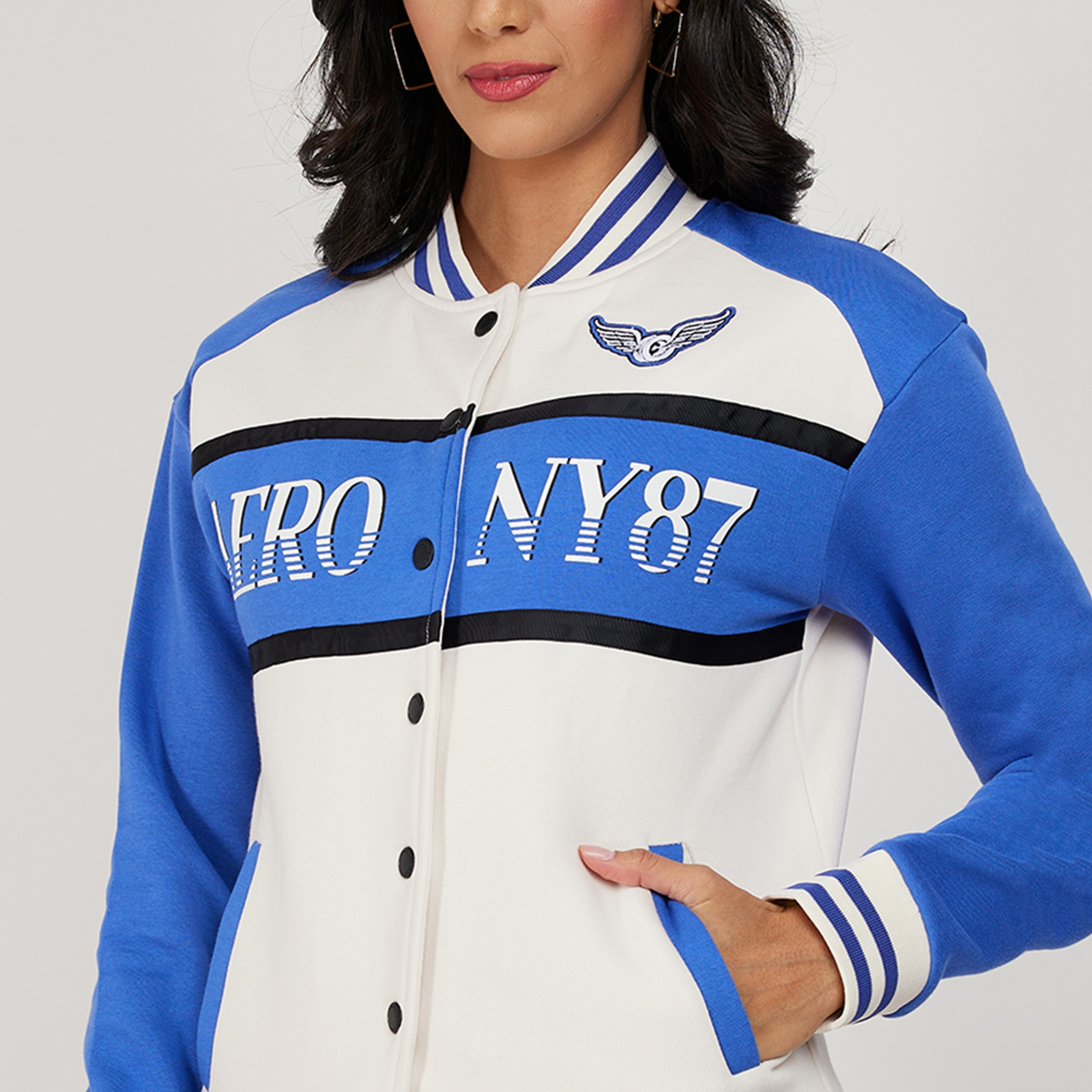 Aeropostale Color-Blocked Collared Raglan Sleeves Women's Jacket-women-winterwear-coatsandjackets-jackets-image-3