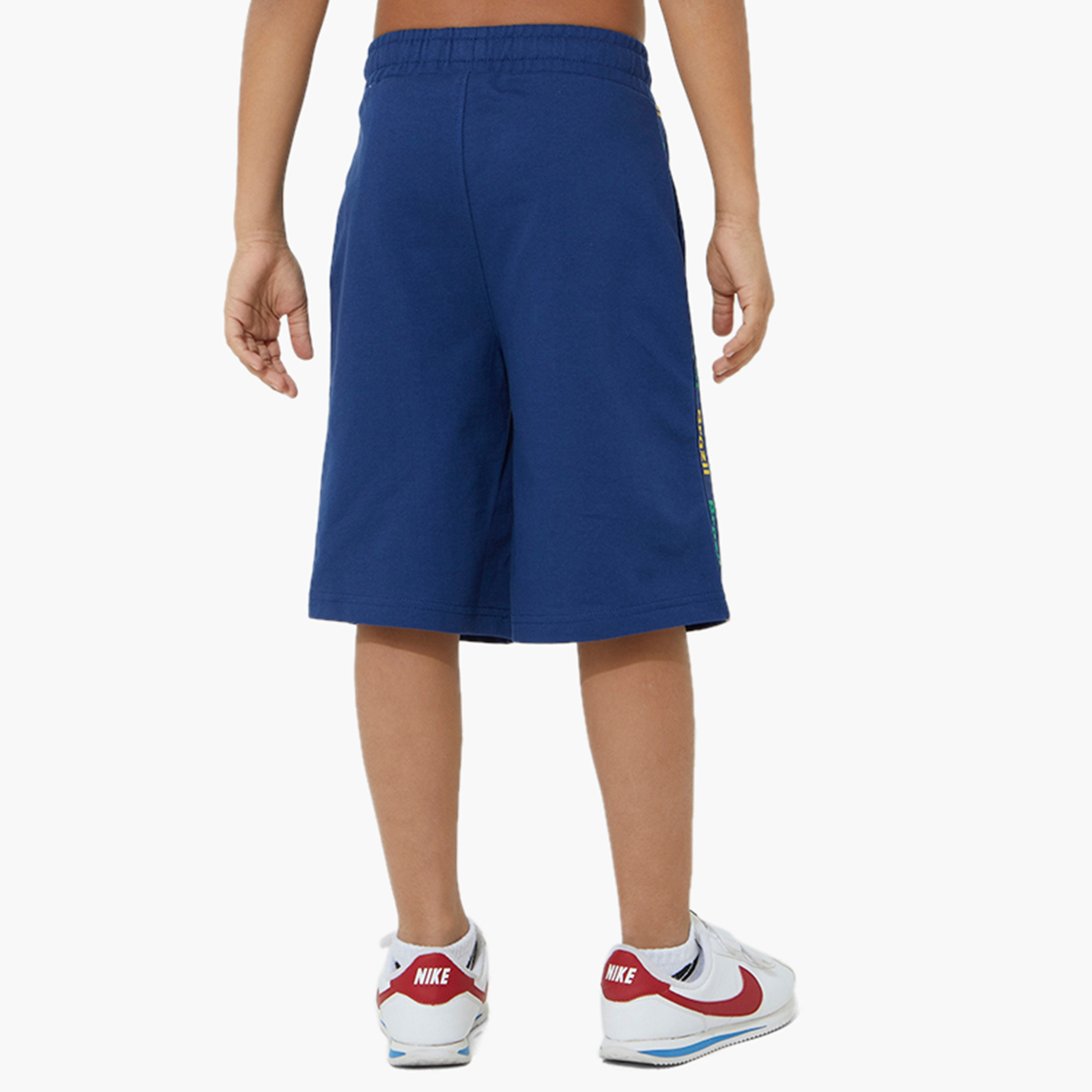 Aeropostale FIFA 2022 Brazil Country Print Shorts with Tape Detail and Pockets-sports-boys-clothing-bottoms-image-2