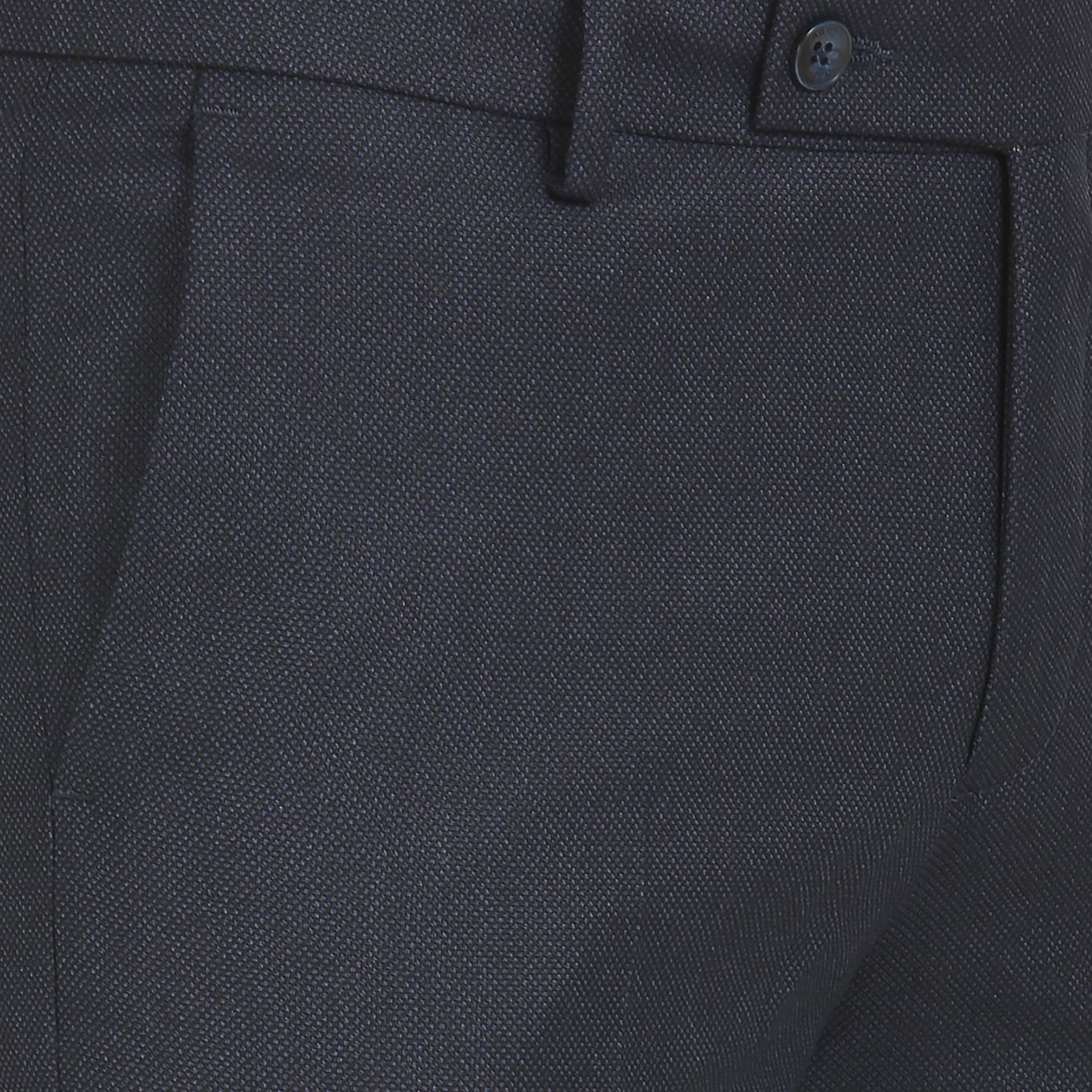بنطلون رجالي أزرق كحلي بجيب مزين من أرو مع زر الإغلاق-men-clothing-bottoms-trousersandchinos-trousers-image-6