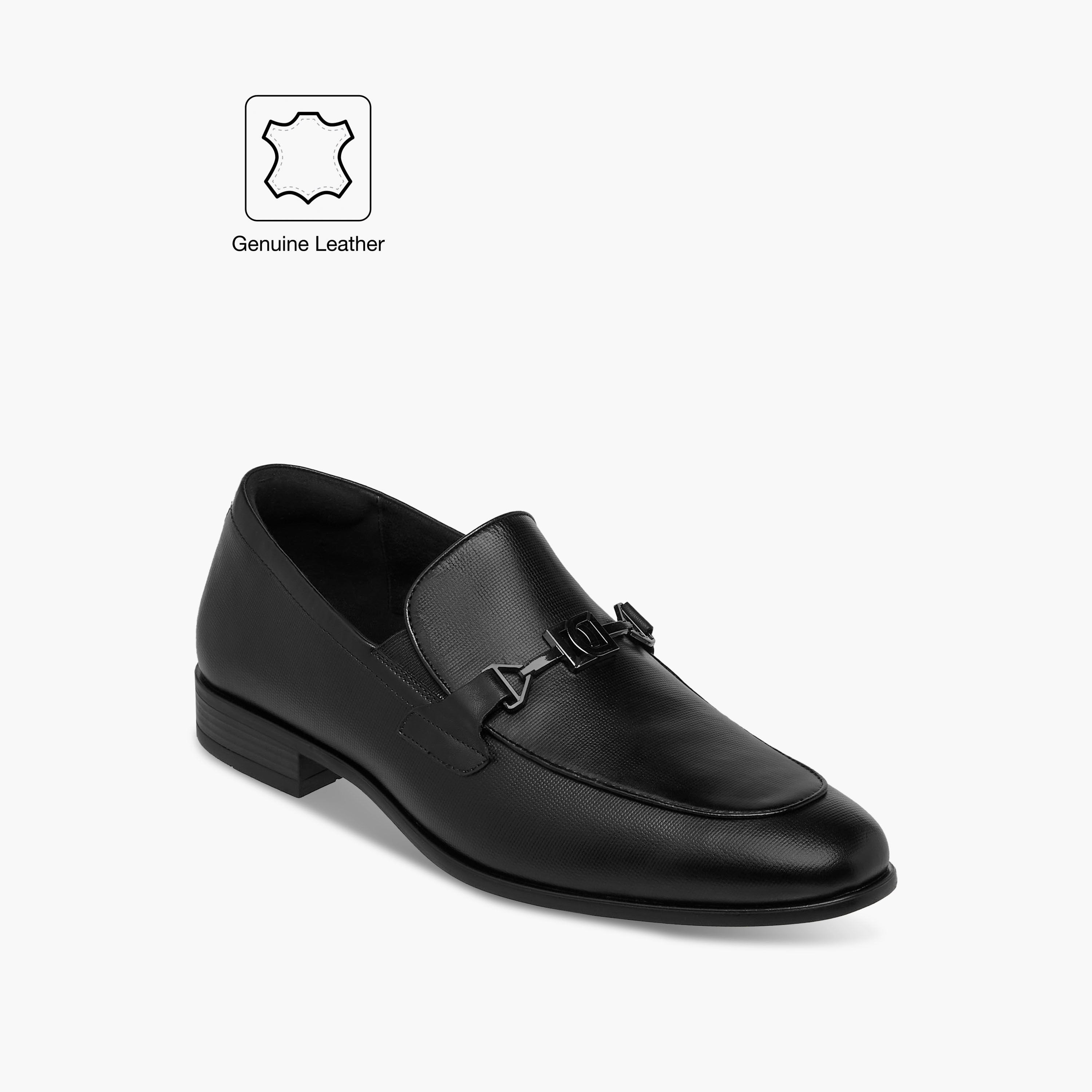Duchini Men's Leather Metal Accent Slip-On Loafers-men-shoes-loafersandmoccasins-image-2