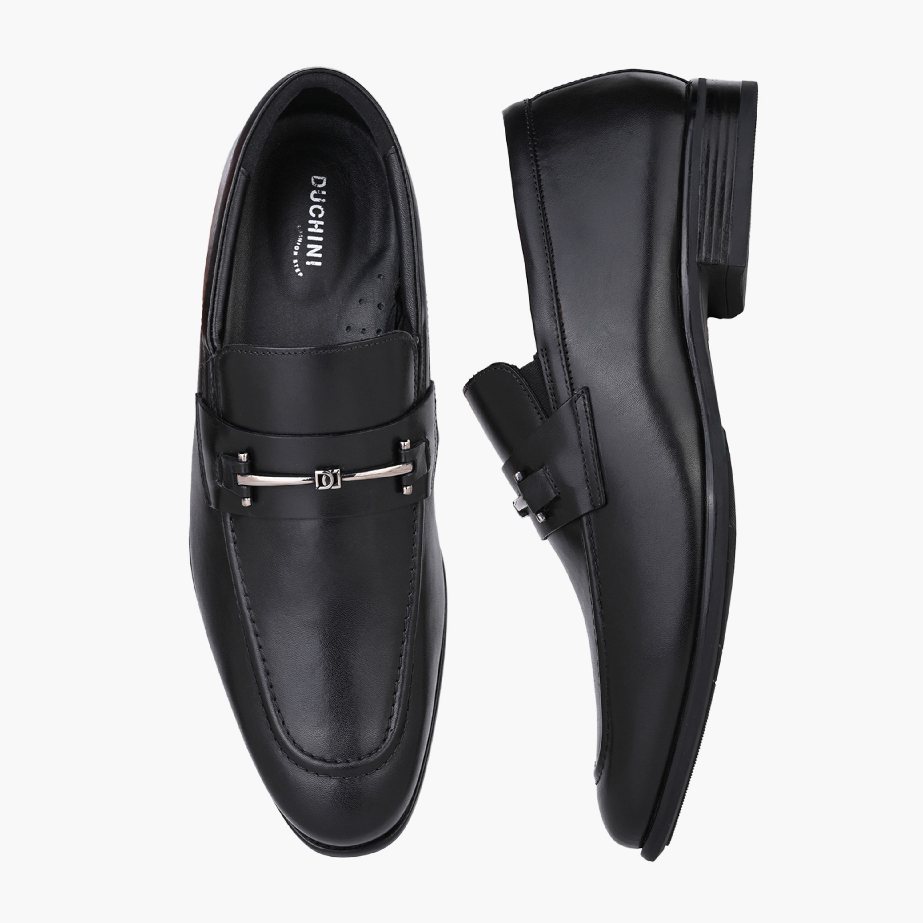 Duchini Men Leather Slip-On Loafers-men-shoes-formalshoes-image-1
