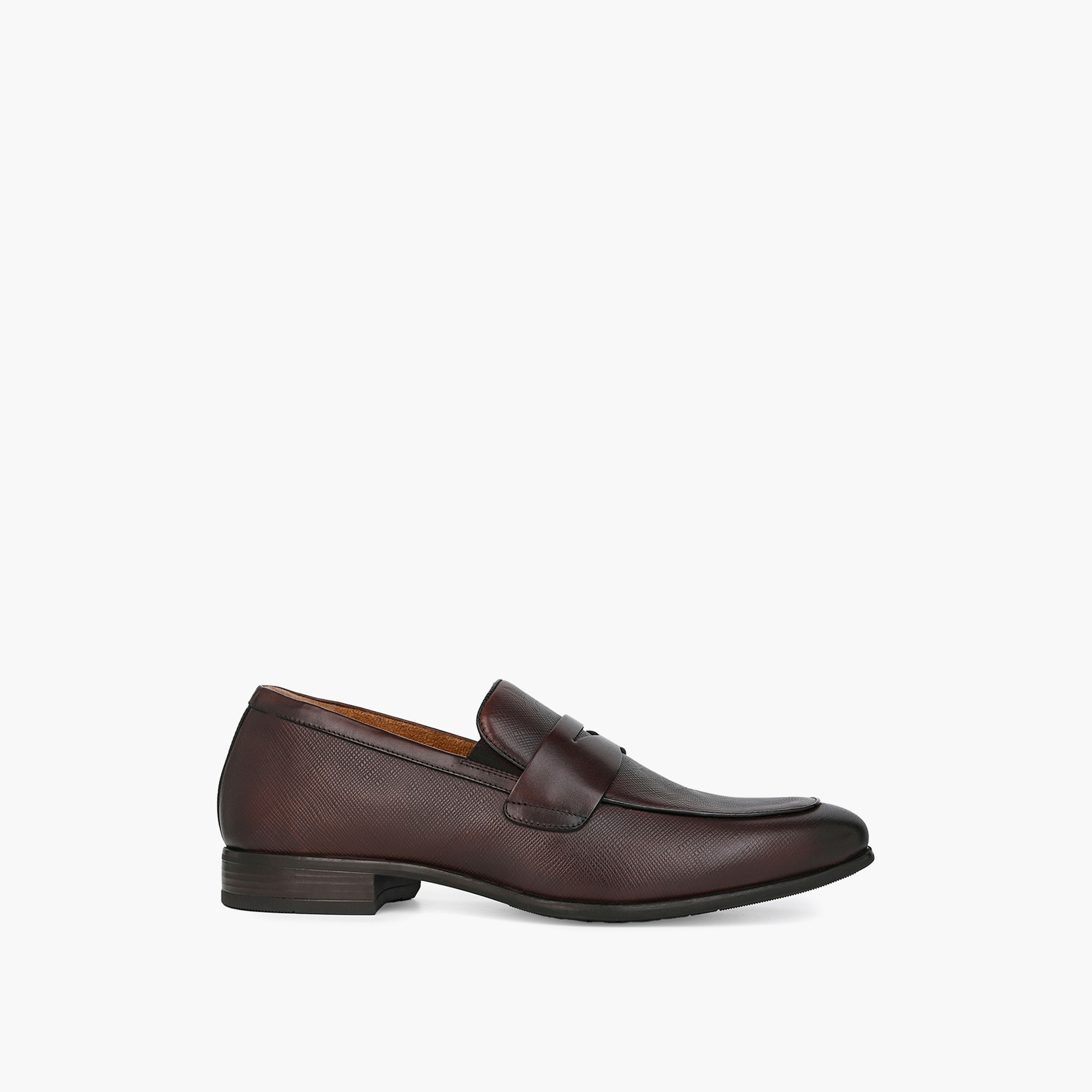 Duchini Men Textured Genuine Leather Loafers-men-shoes-loafersandmoccasins-image-3