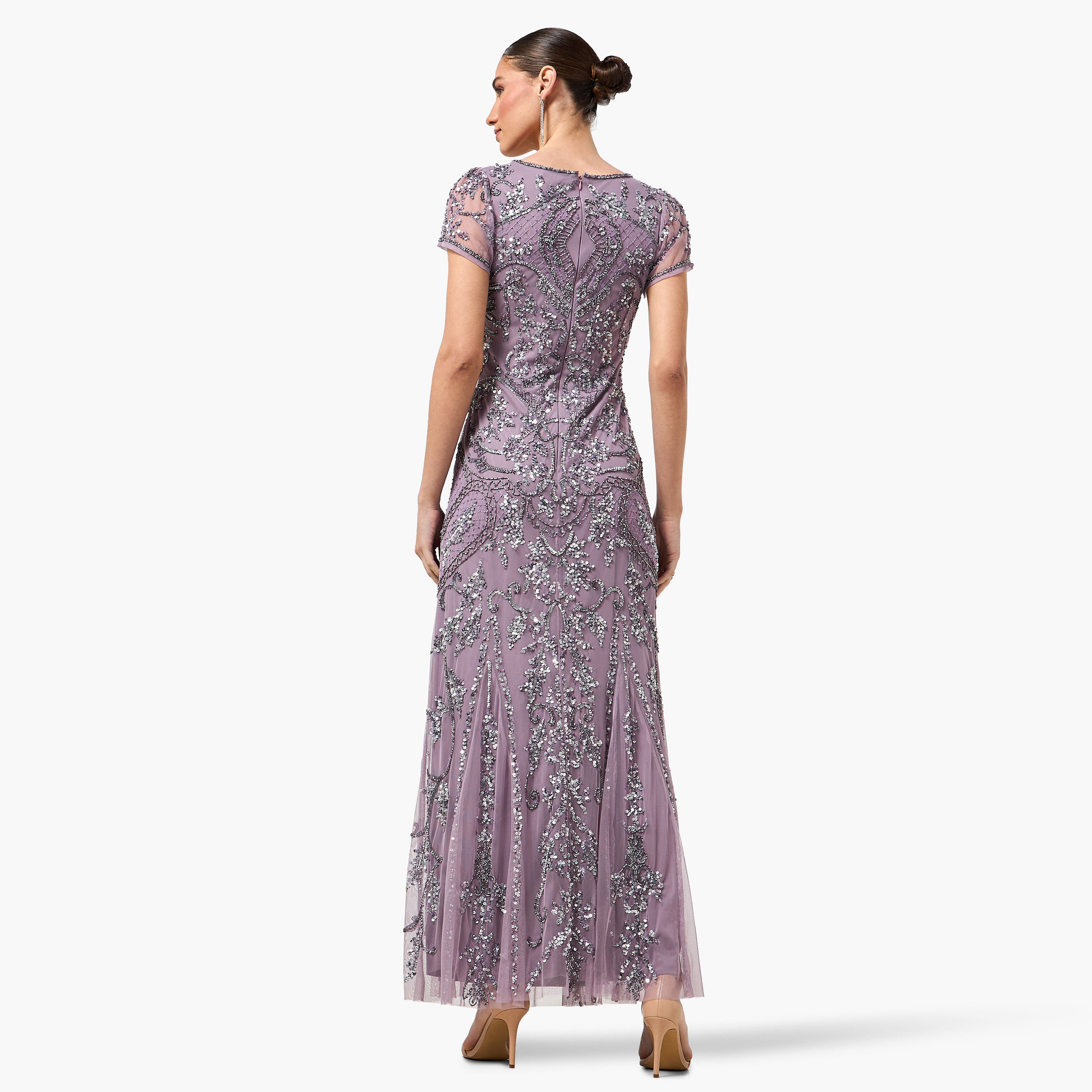 فستان سهرة ماكسي قصة "ترامبيت" مزين بالترتر من أميليا روز-women-clothing-dresses-image-9