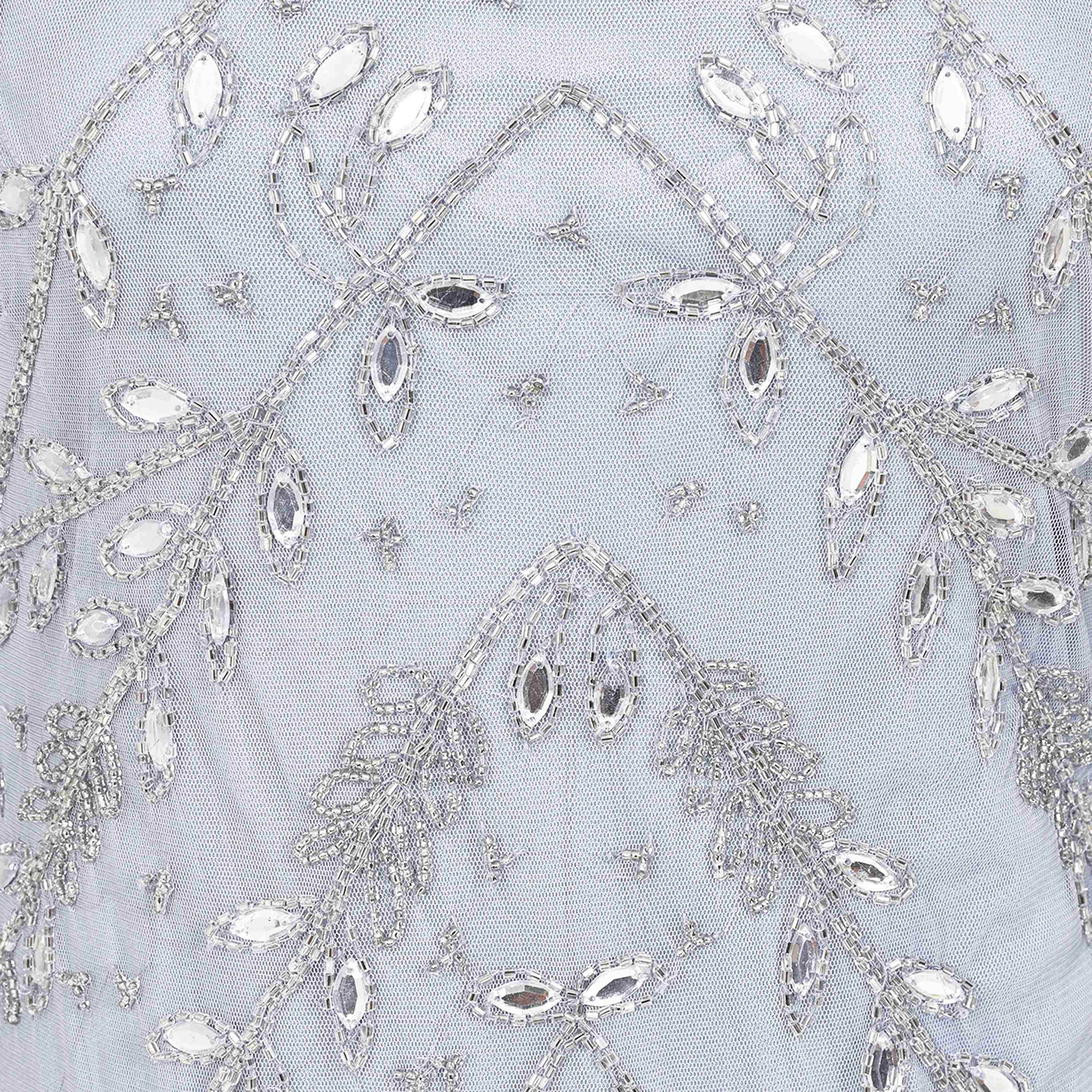 Amelia Rose Ice Blue Beaded & Crystal Puff Sleeves Evening Women's Dress-women-clothing-dresses-image-5