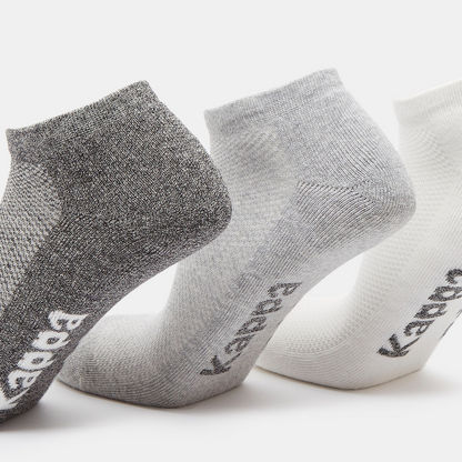Kappa Logo Print Ankle Length Sports Socks - Set of 3