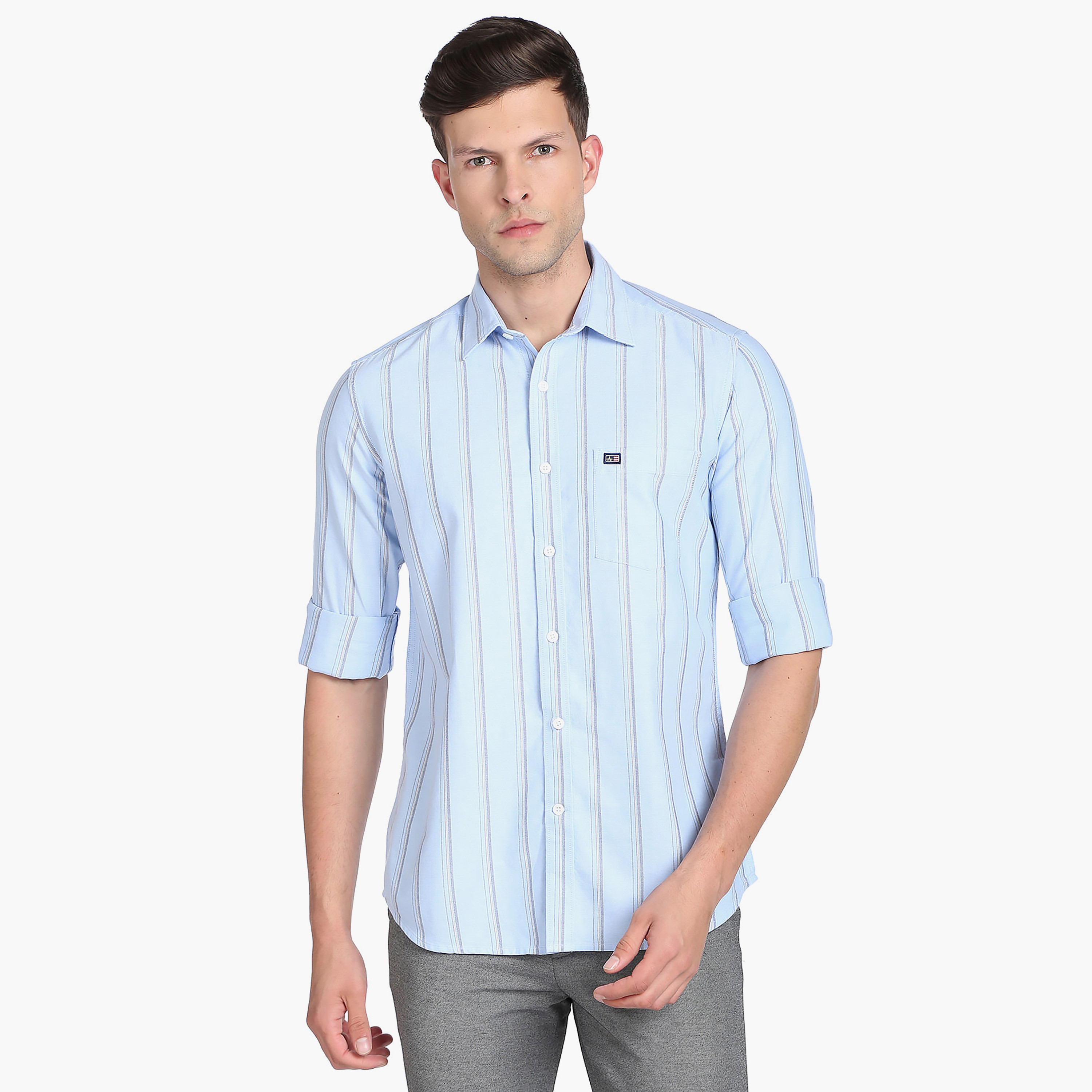 Striped slim hot sale fit shirt