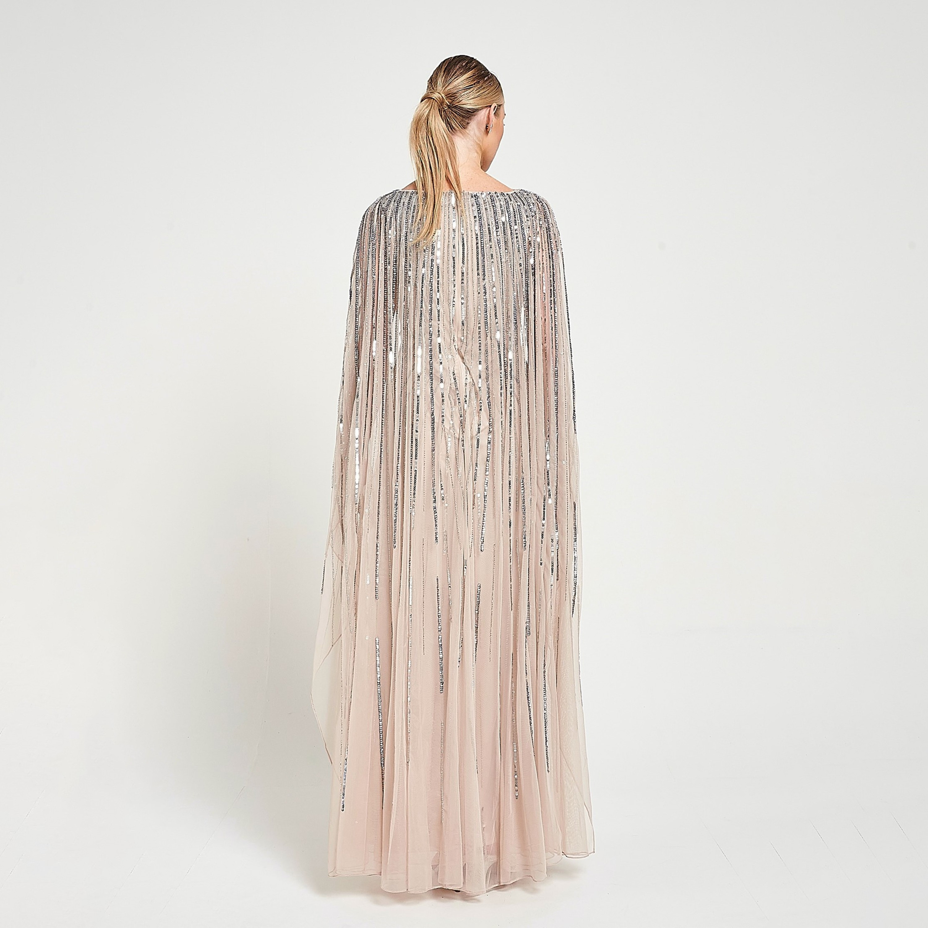 فستان سهرة ماكسي نسائي بأكمام شفافة وأكمام طويلة مزين بالترتر من اميليا روز-women-clothing-dresses-image-3
