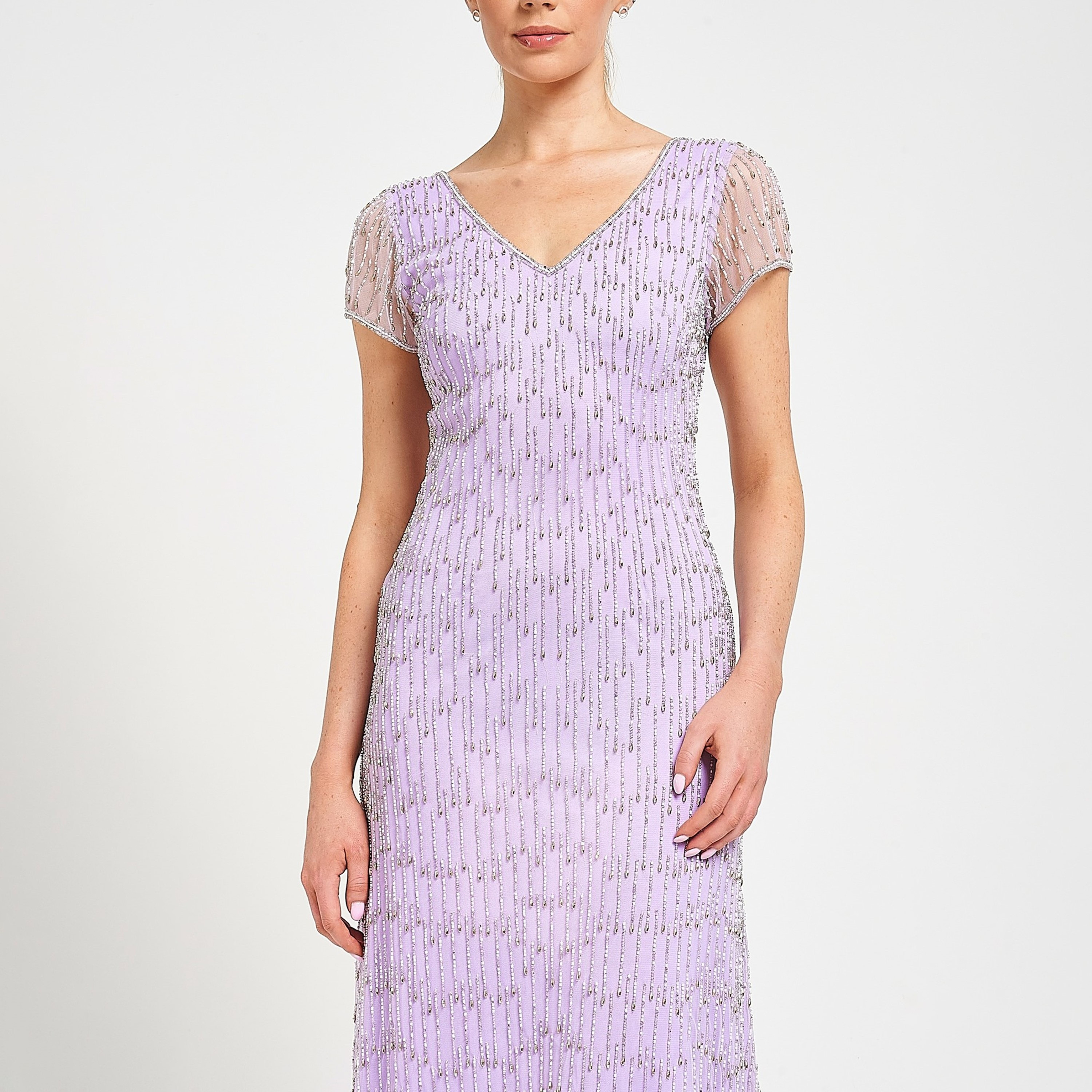 فستان سهرة ماكسي نسائي باللون الأرجواني المزين بالخرز من أميليا روز-women-clothing-dresses-image-4