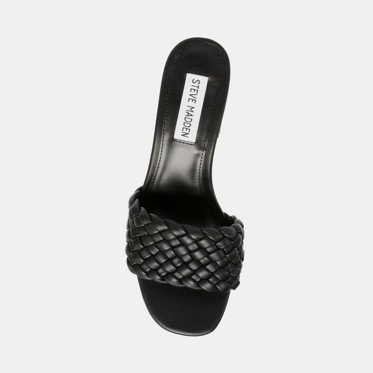 Steve Madden Women's Woven Slip-On Block Heels Sandals