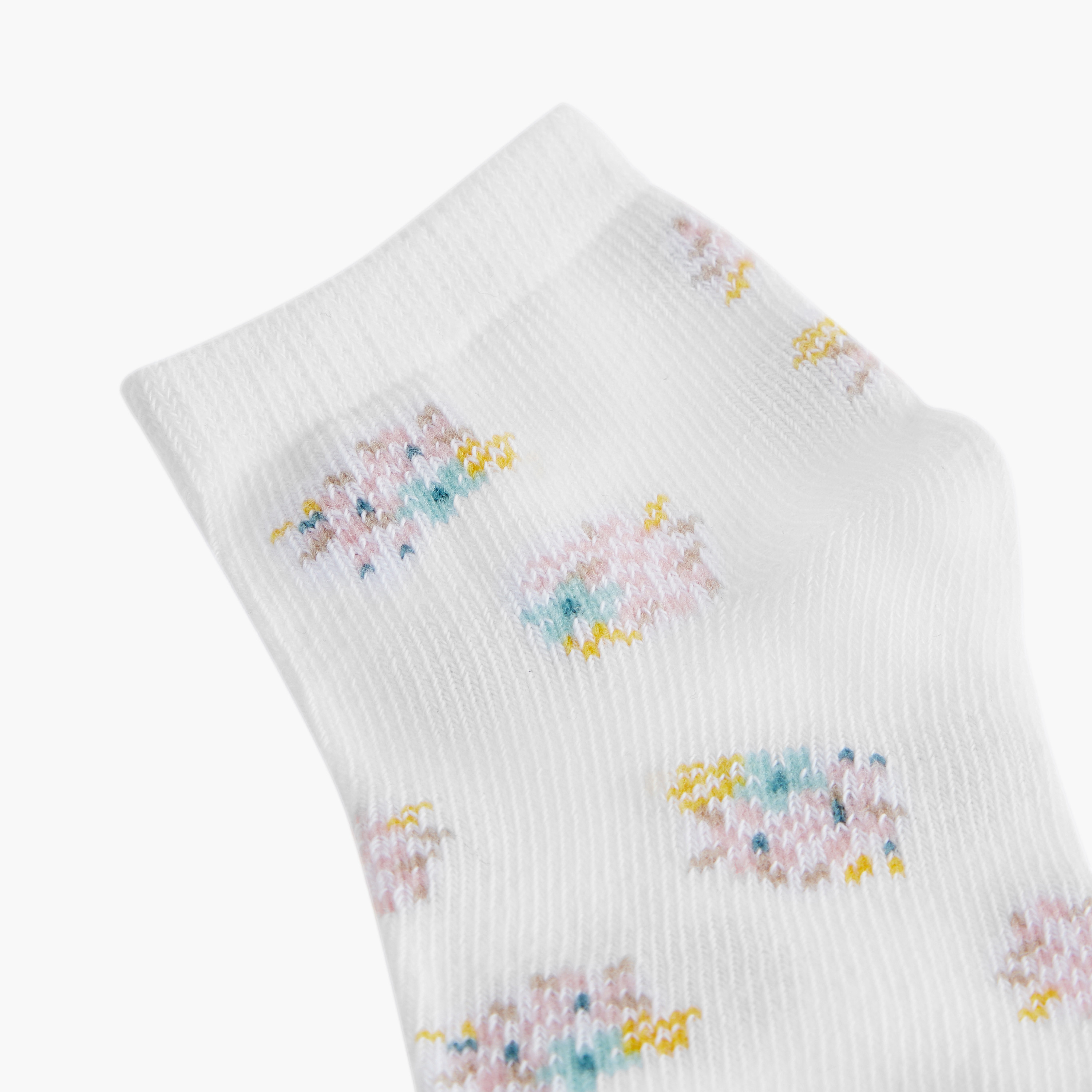 طقم جوارب 5 أزواج متنوعة بطول الكاحل من بيرفيت-girls-accessories-socks-image-2