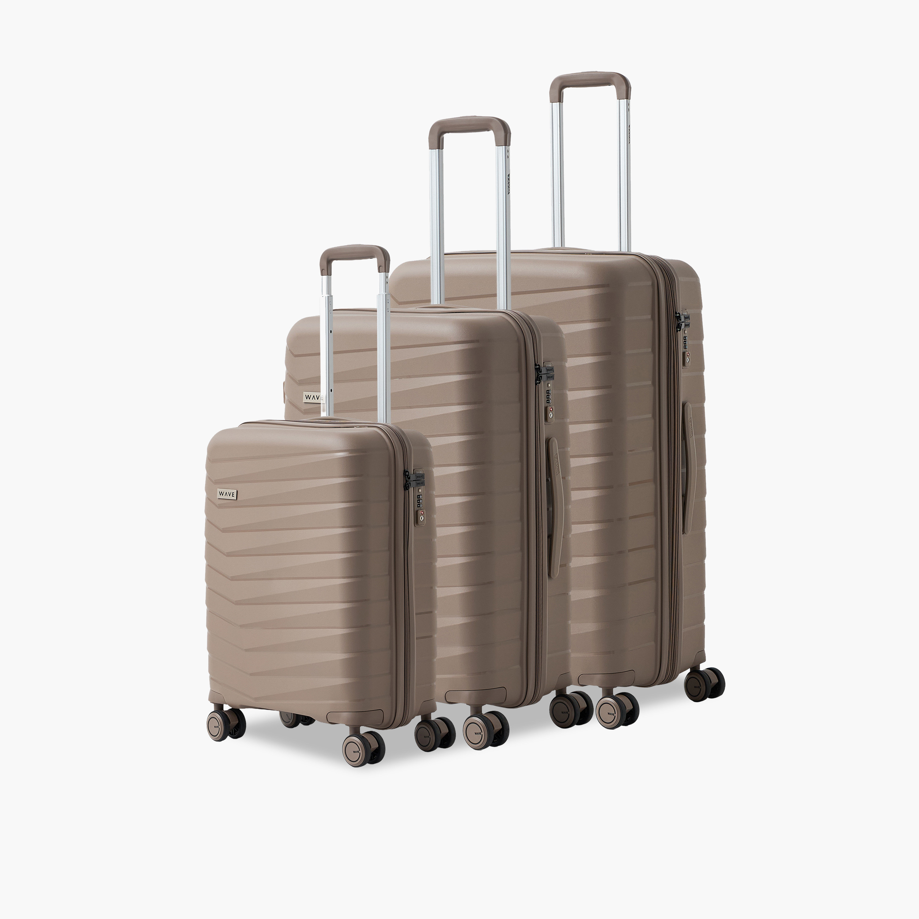 WAVE Textured Hardcase Trolley Bag with Retractable Handle - Set of 3-travel-luggagesandbags-luggage-image-1