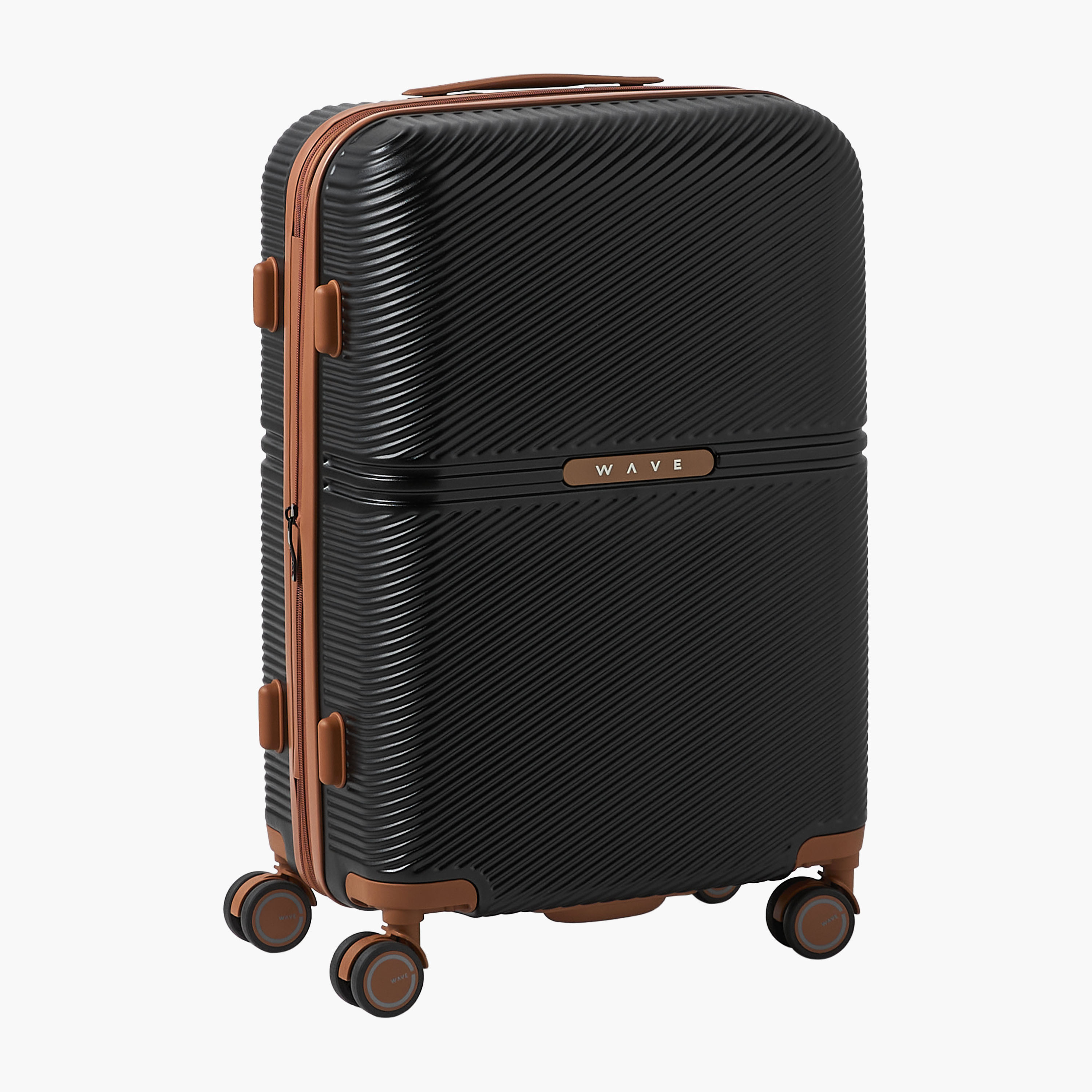 WAVE 3-Piece Textured Hardcase Luggage Trolley with Retractable Handle Set-travel-luggagesandbags-luggage-image-15