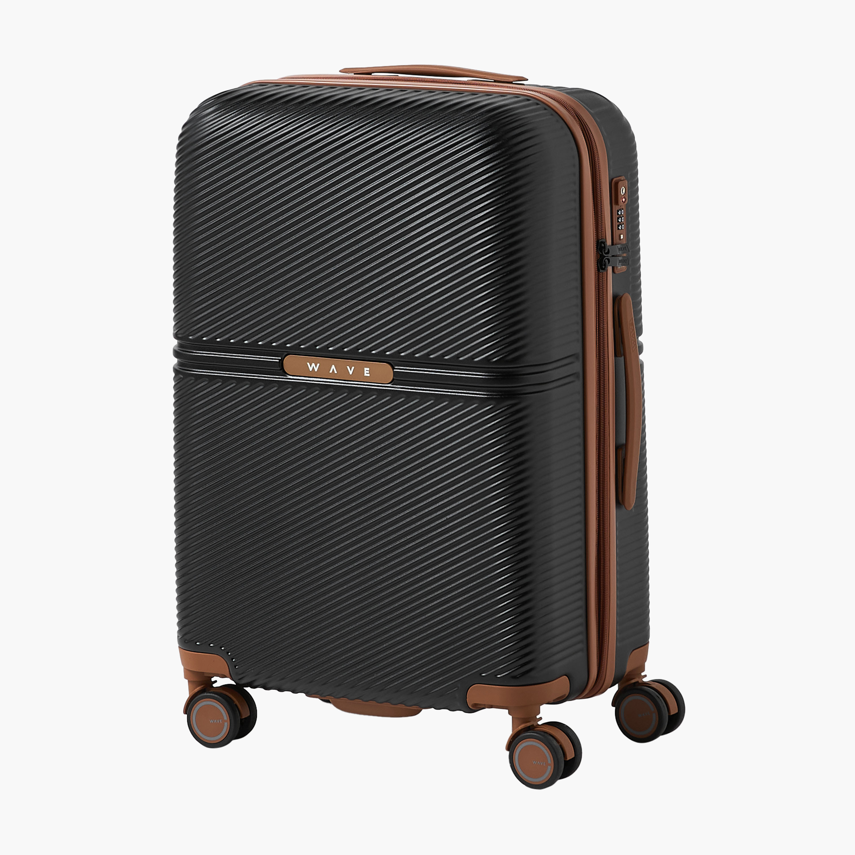 WAVE 3-Piece Textured Hardcase Luggage Trolley with Retractable Handle Set-travel-luggagesandbags-luggage-image-17