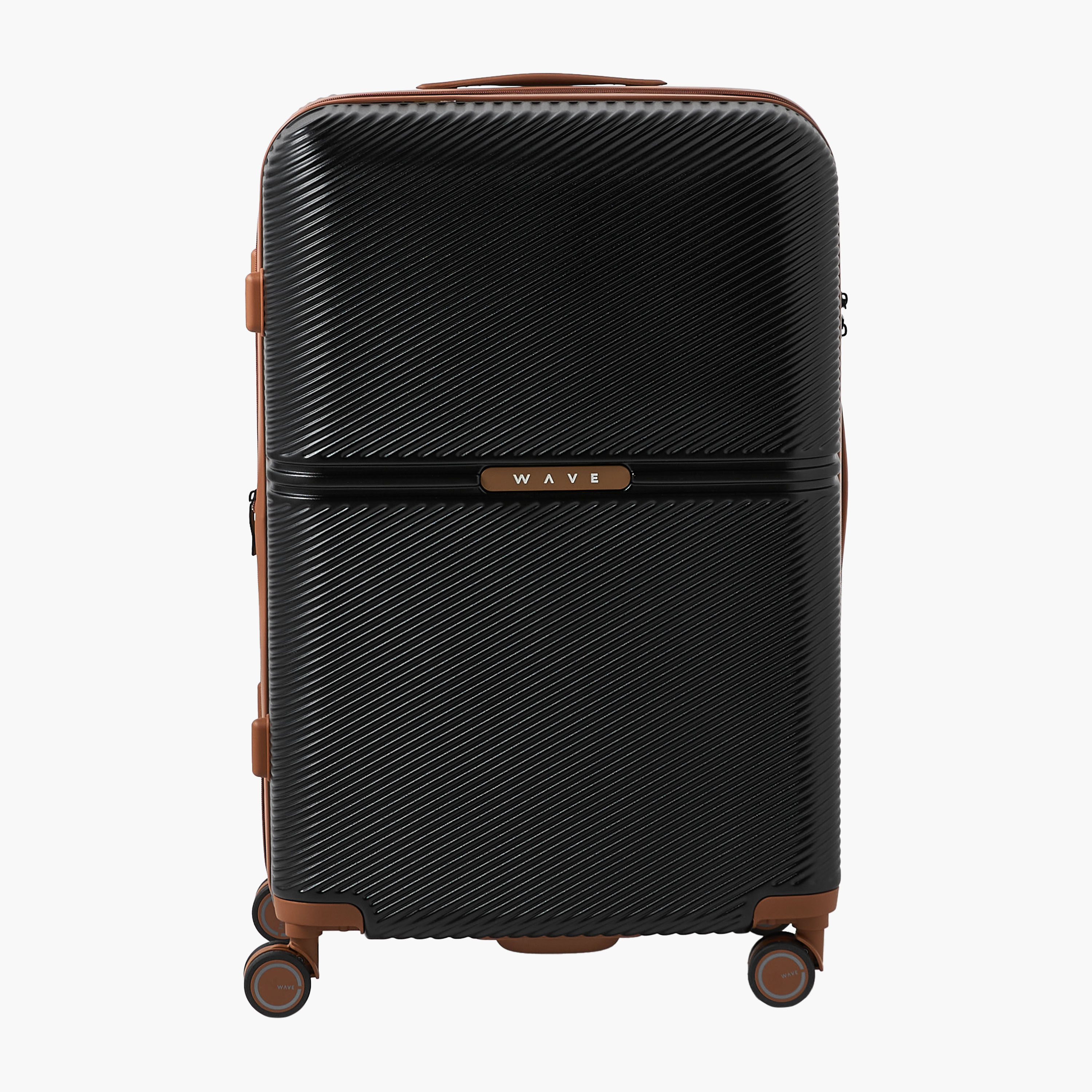 WAVE 3-Piece Textured Hardcase Luggage Trolley with Retractable Handle Set-travel-luggagesandbags-luggage-image-19