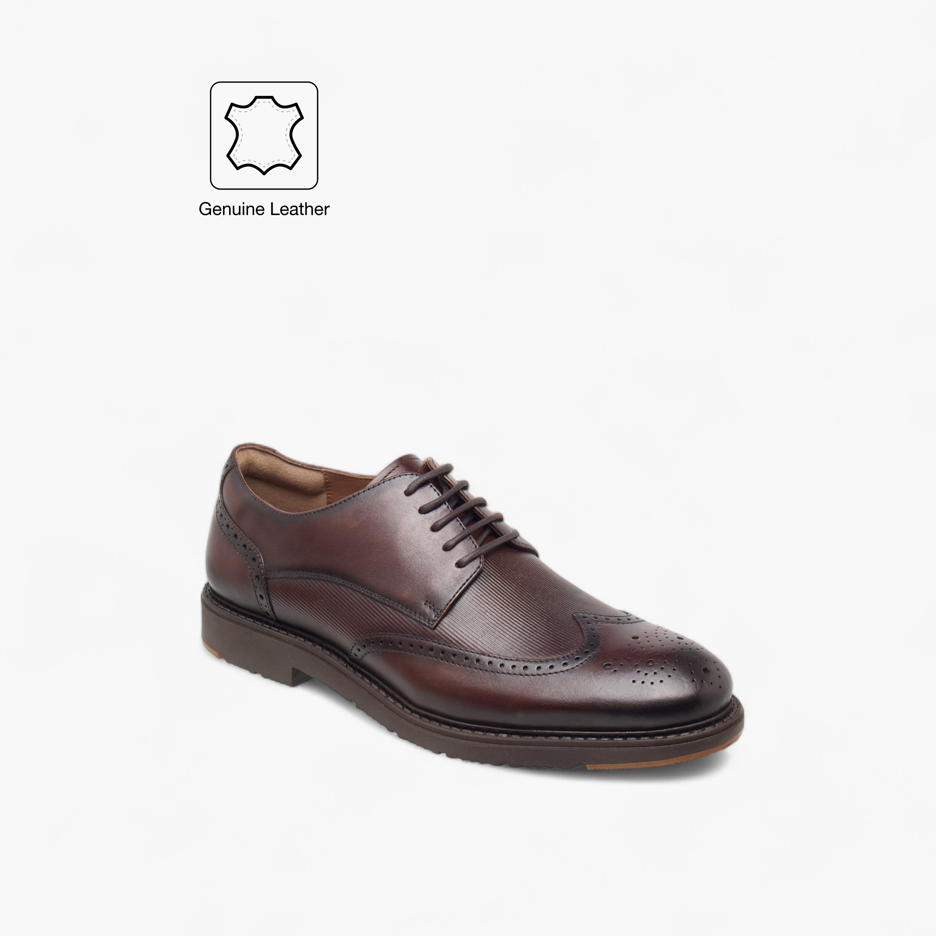 Duchini Men's Leather Textured Lace-Up Derby Shoes-men-shoes-formalshoes-image-2