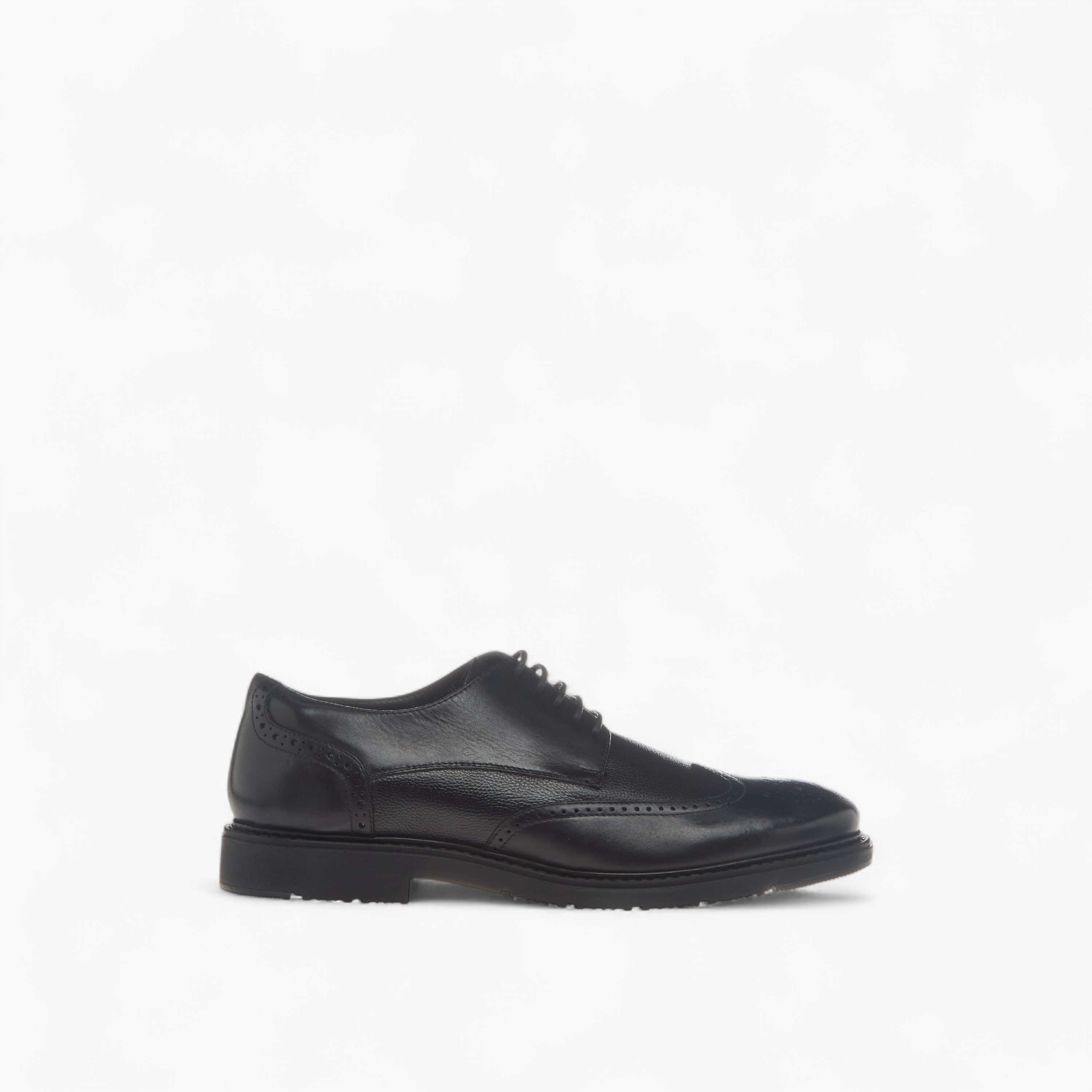 Duchini Men's Leather Textured Derby Shoes with Lace-Up Closure-men-shoes-formalshoes-image-3
