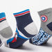 Captain America Print Ankle Length Socks - Set of 3-Boy%27s Socks-thumbnailMobile-1