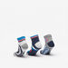 Captain America Print Ankle Length Socks - Set of 3-Boy%27s Socks-thumbnailMobile-2