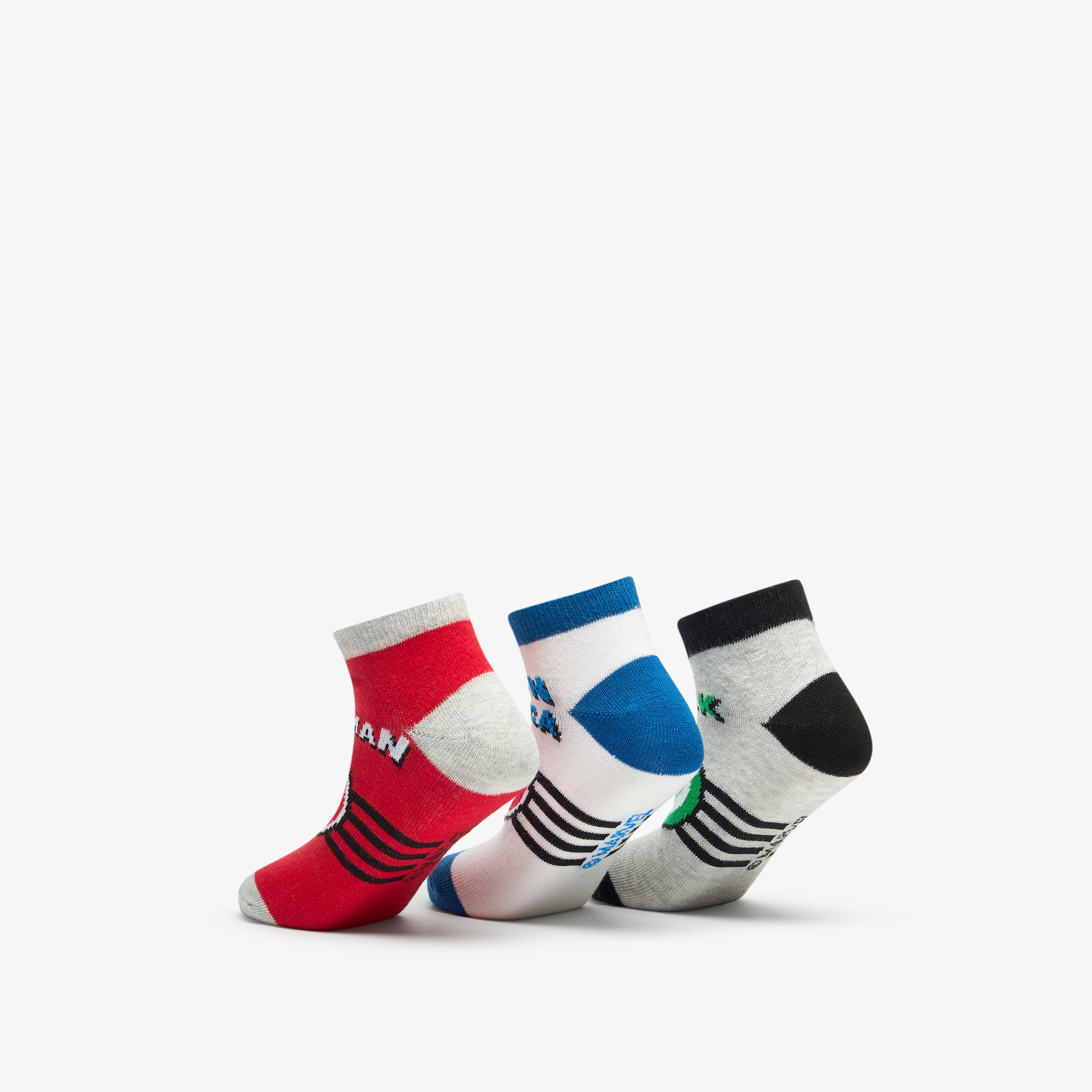 Marvel Avengers Print Ankle Length Socks - Set of 3-boys-accessories-socks-image-3