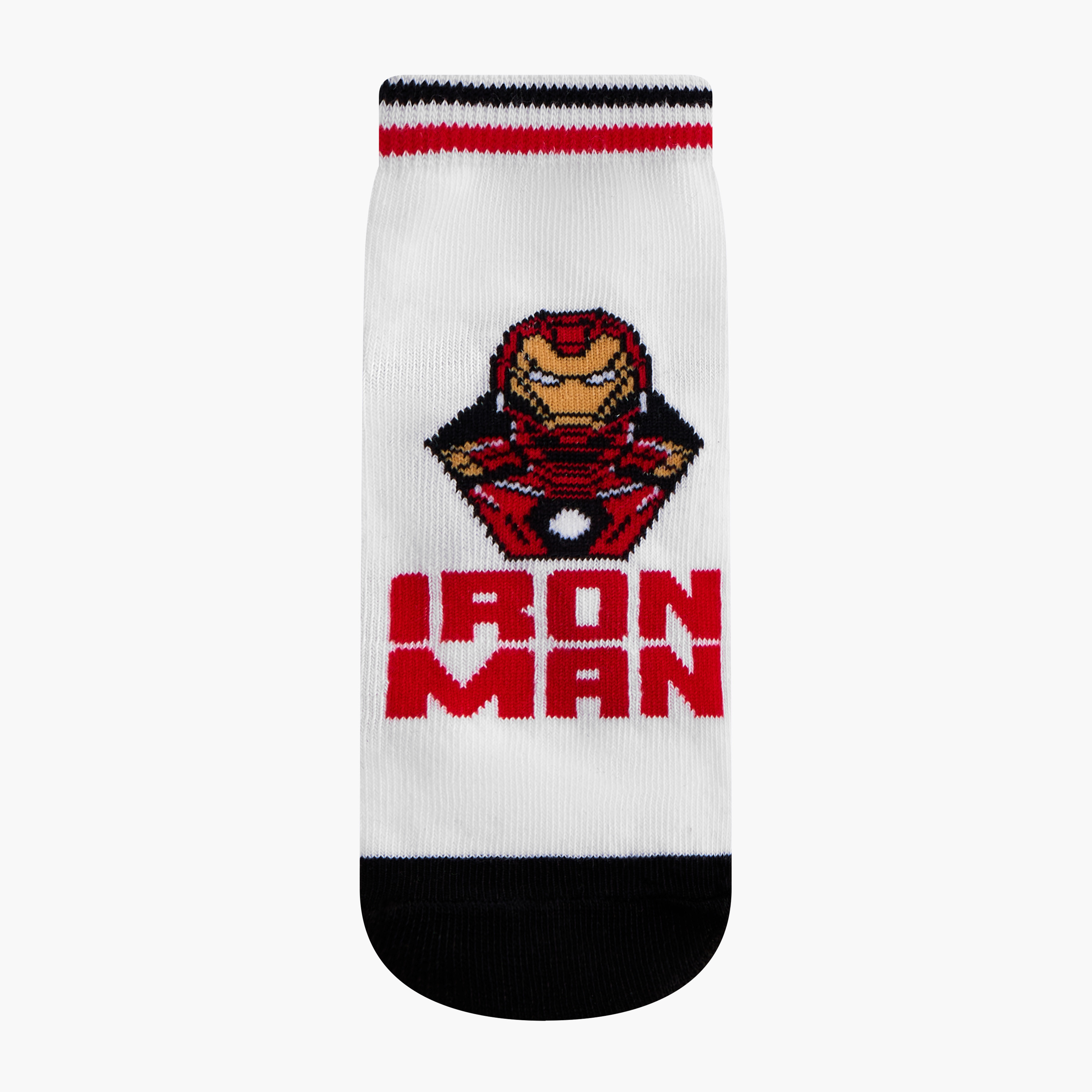 Marvel Printed Non Terry Ankle Length Socks - Set of 3-boys-accessories-socks-image-2