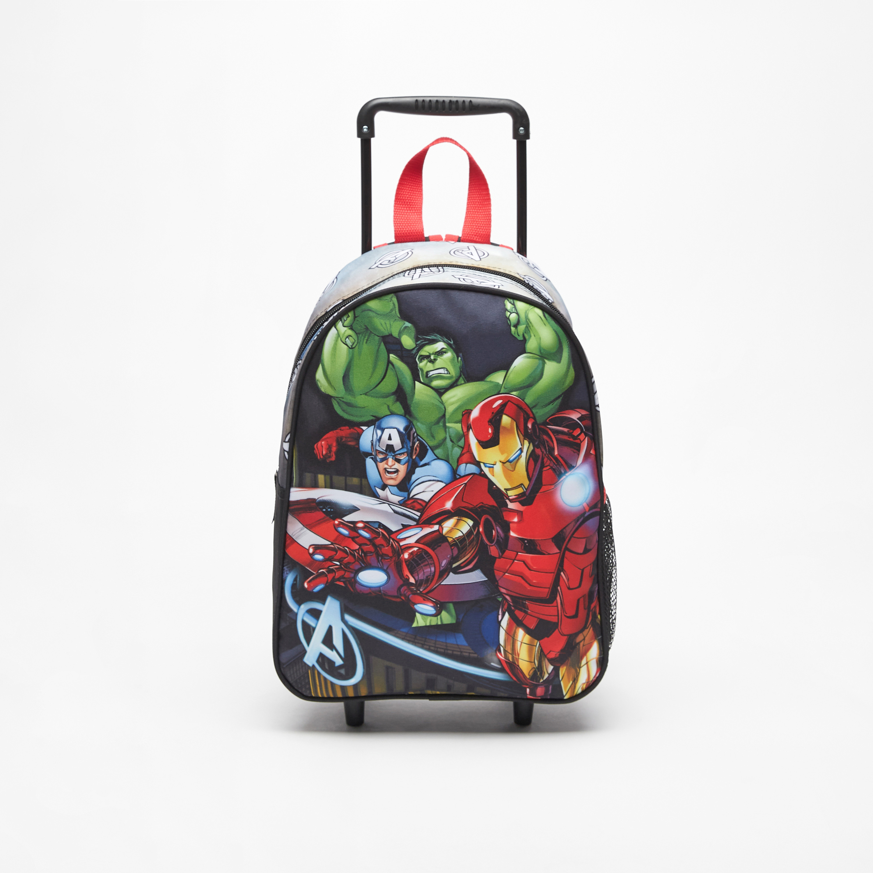 Buy Avengers Print Trolley Backpack with Retractable Handle 34x25x12 cm Online for Kids Centrepoint Kuwait