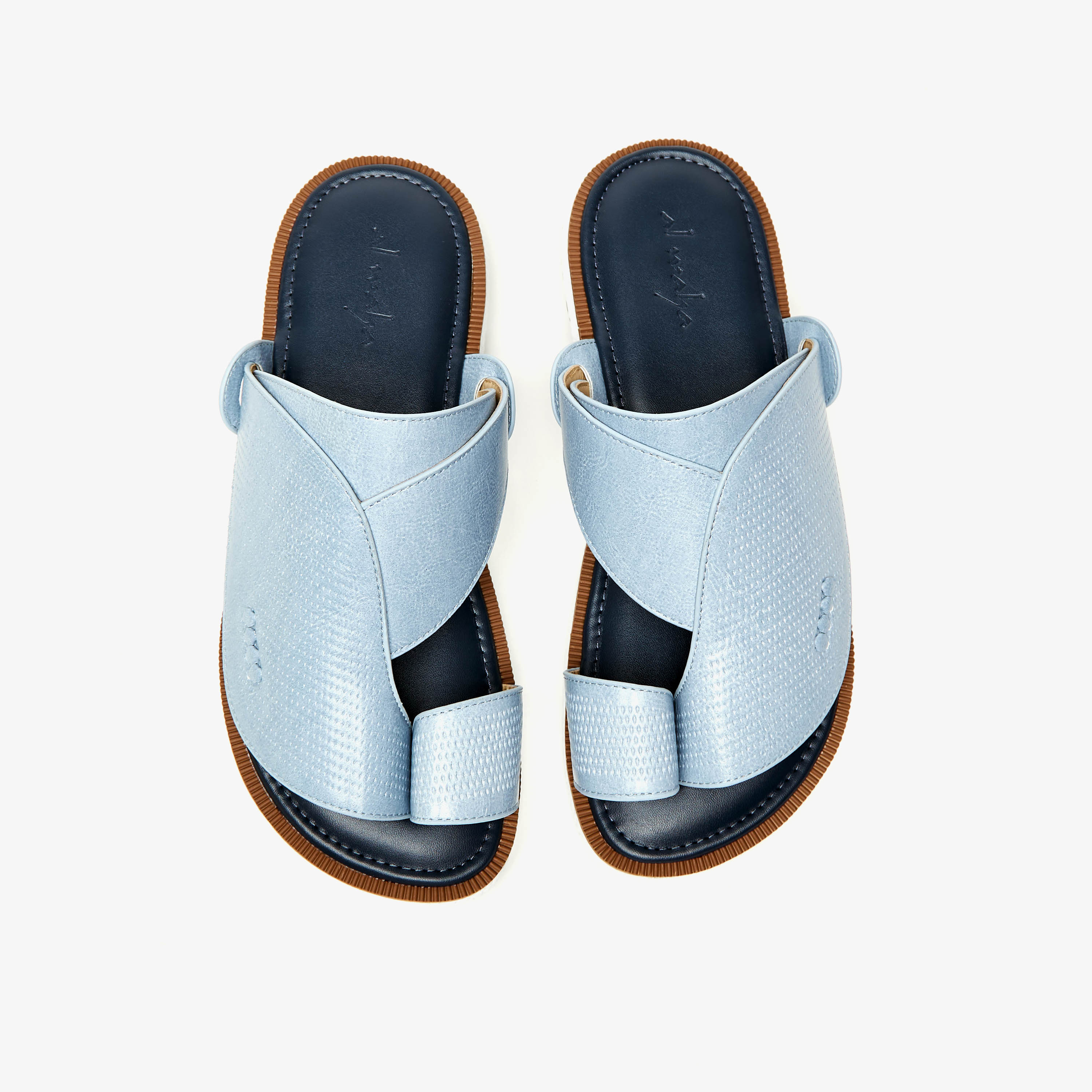 Al Waha Textured Slip-On Arabic Sandals-men-shoes-sandals-image-1