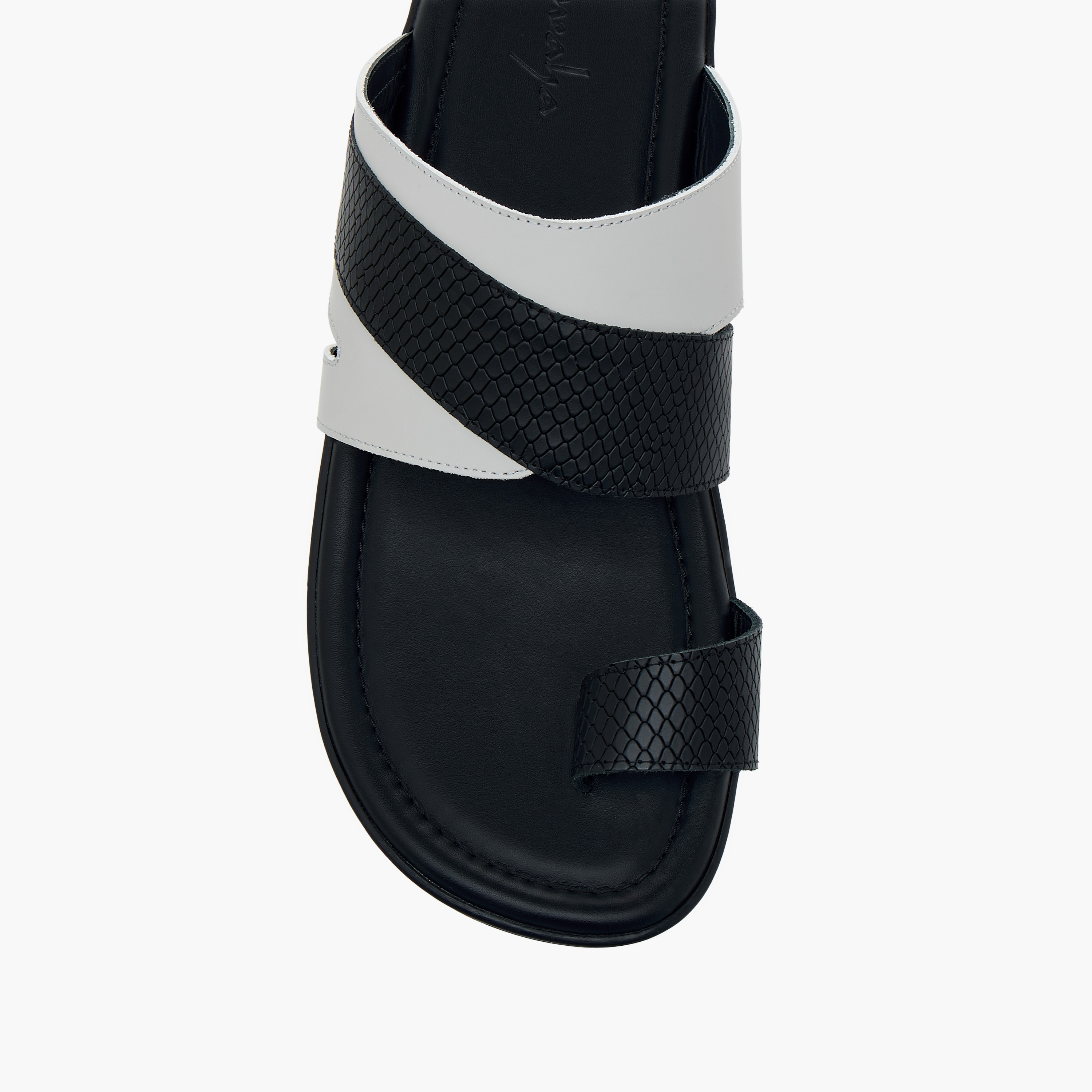 Al Waha Textured Slip-On Arabic Sandals with Toe Loop-men-shoes-sandals-image-3