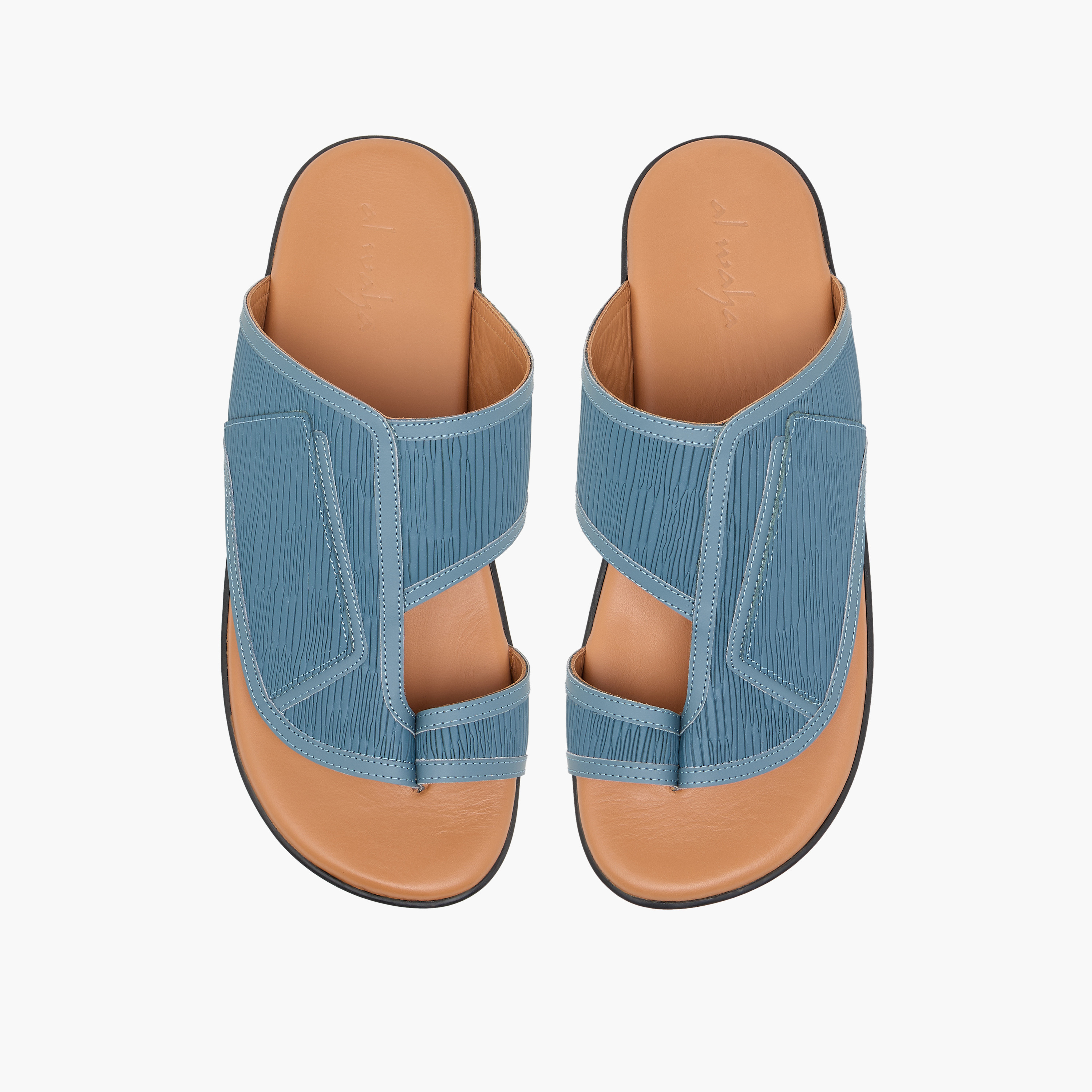 Al Waha Men Textured Arabic Sandals-men-shoes-sandals-image-1