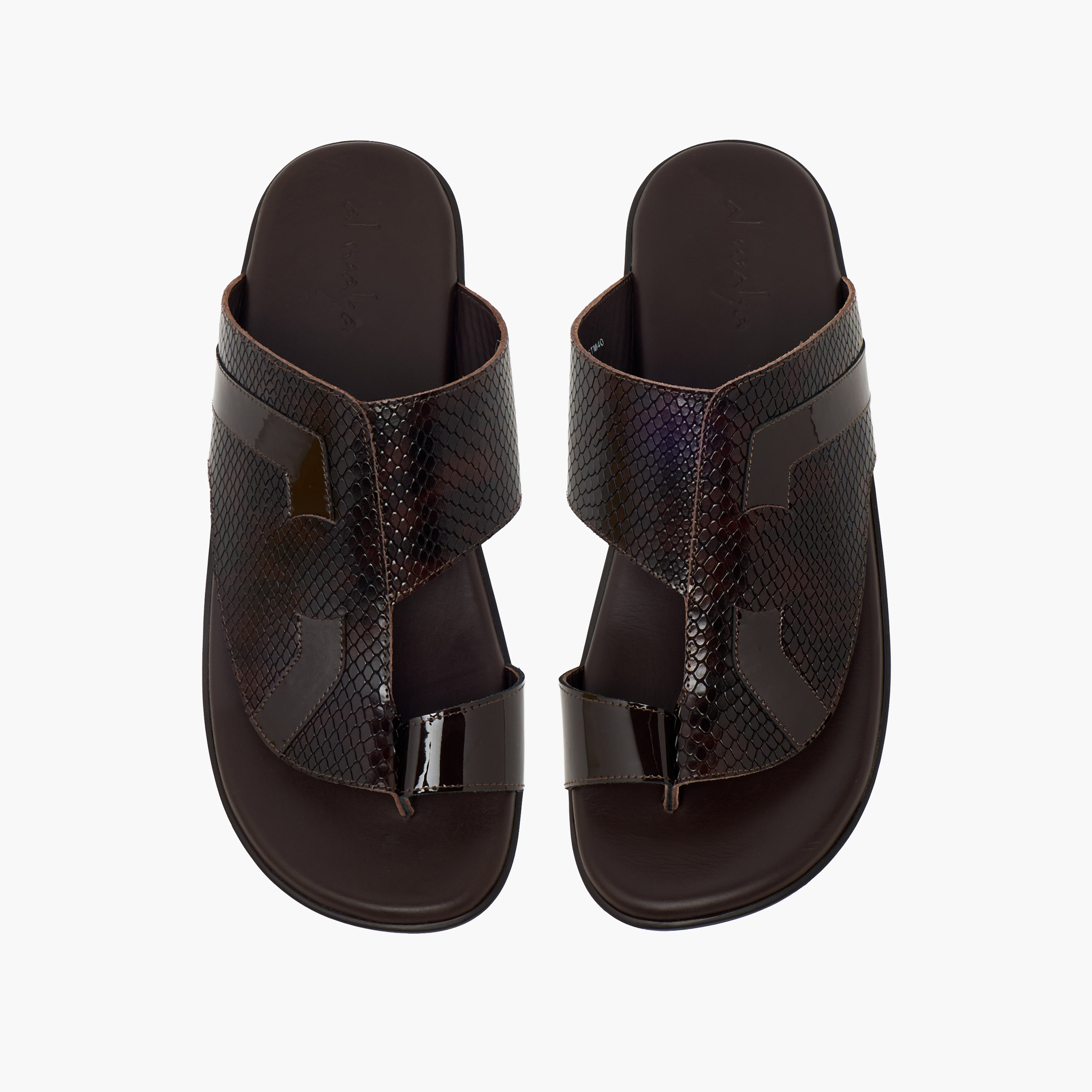 Al Waha Men Slip-On Leather Arabic Sandals-men-shoes-sandals-image-1