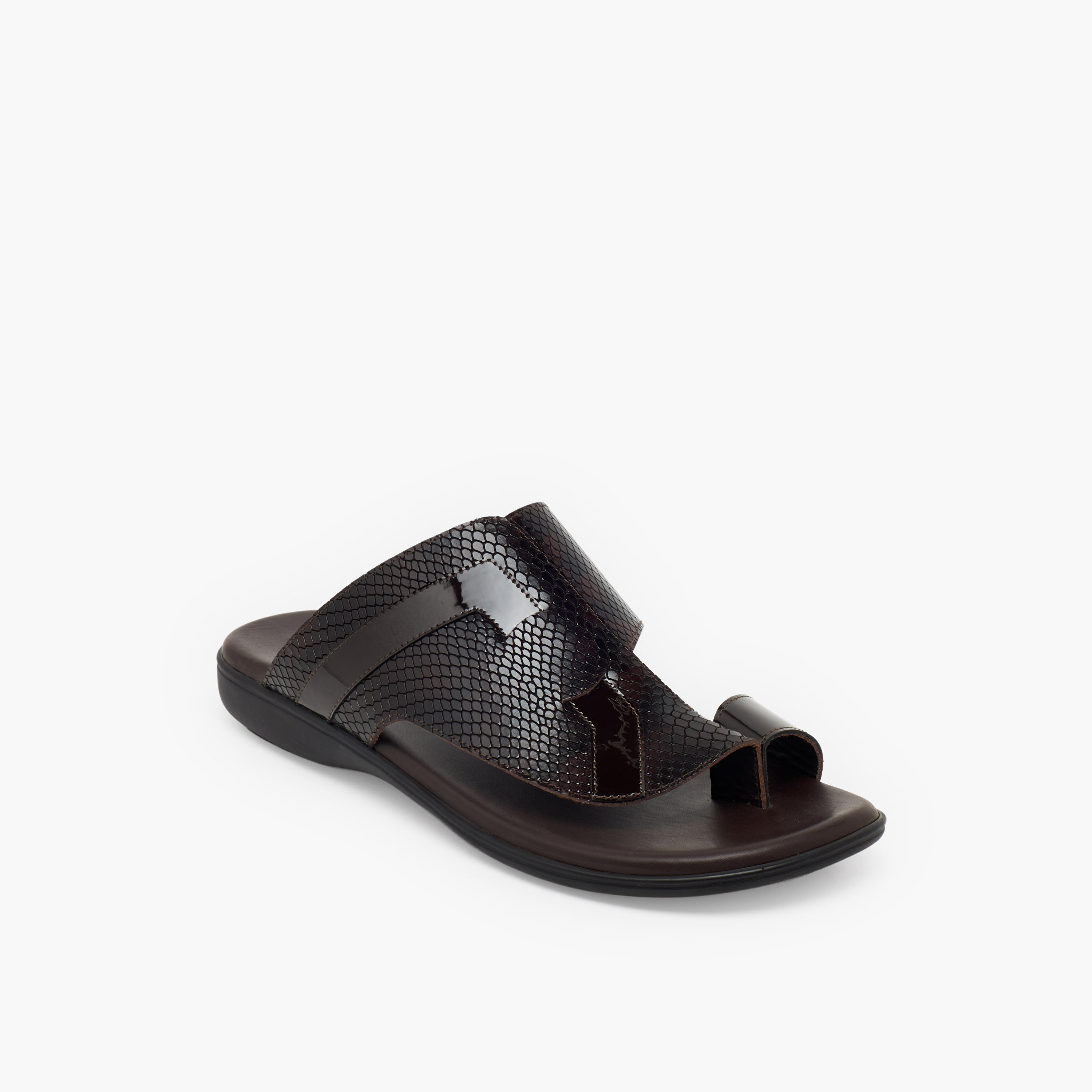 Al Waha Men Slip-On Leather Arabic Sandals-men-shoes-sandals-image-2