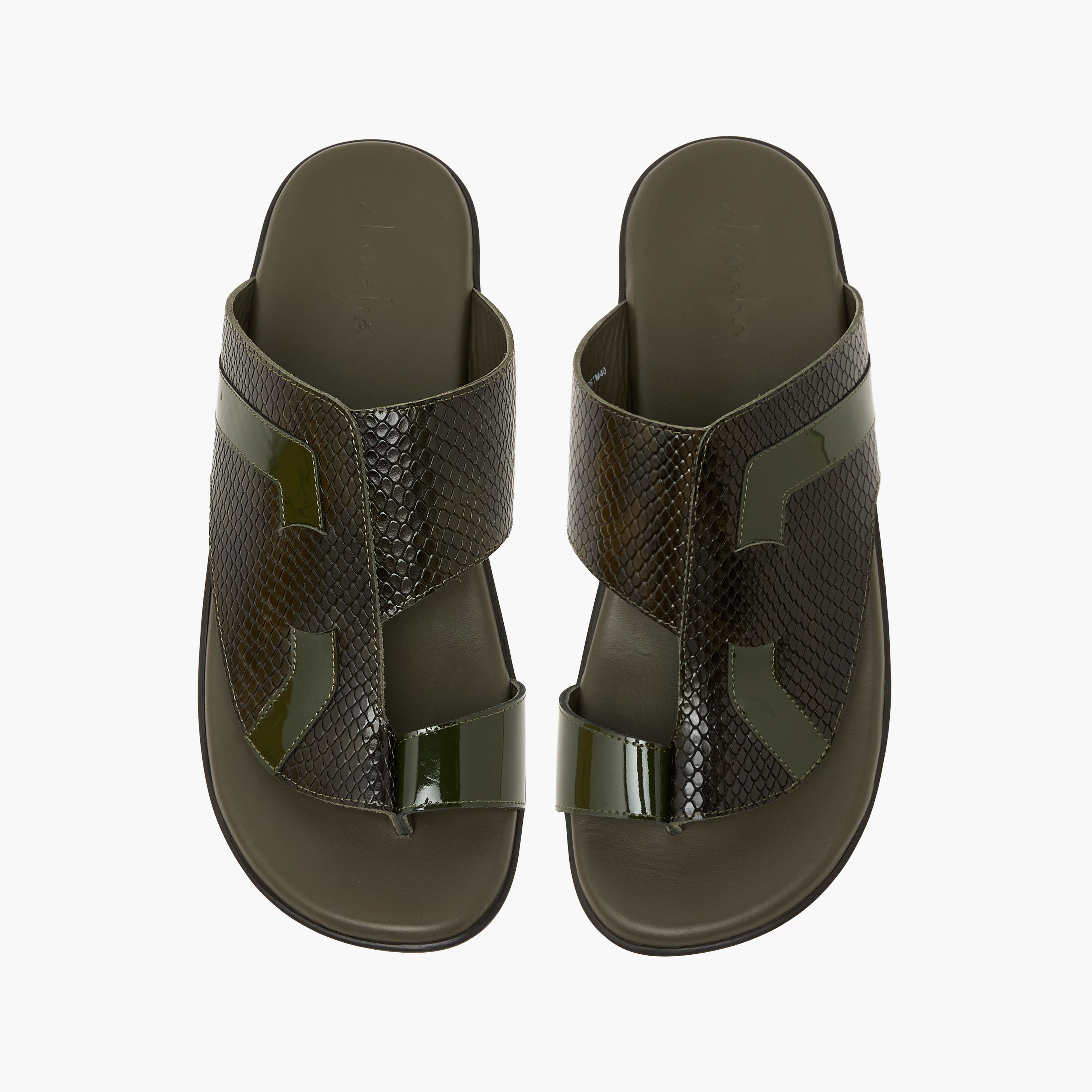 Al Waha Men Slip-On Leather Arabic Sandals-men-shoes-sandals-image-1